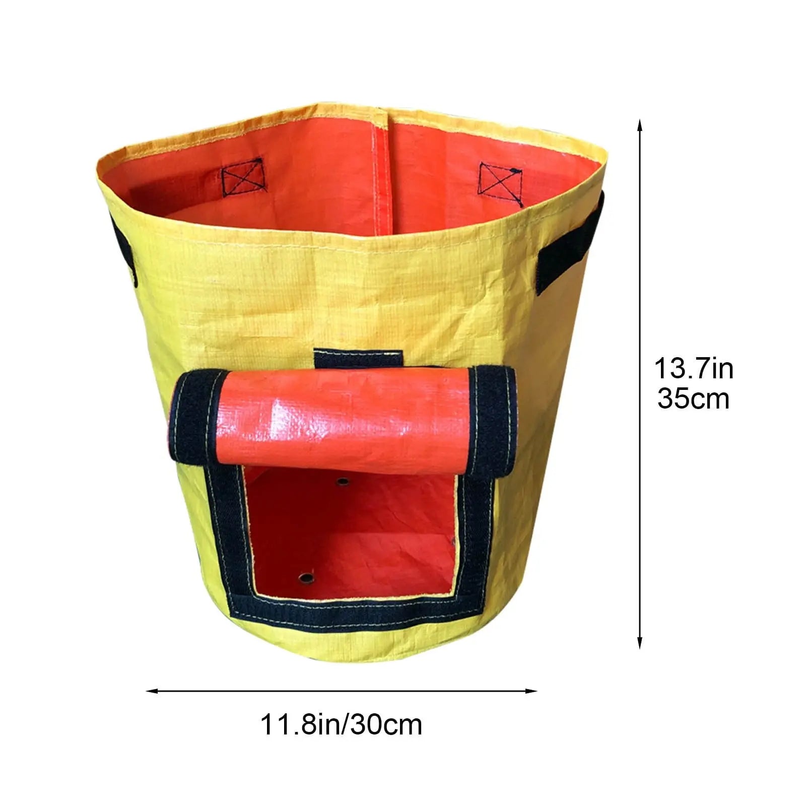 Suncoda Summer Savings 34x35cm Potato Grow Bag with Side Window & Handles 12" x 14" Gray#2 Wholesale Hub