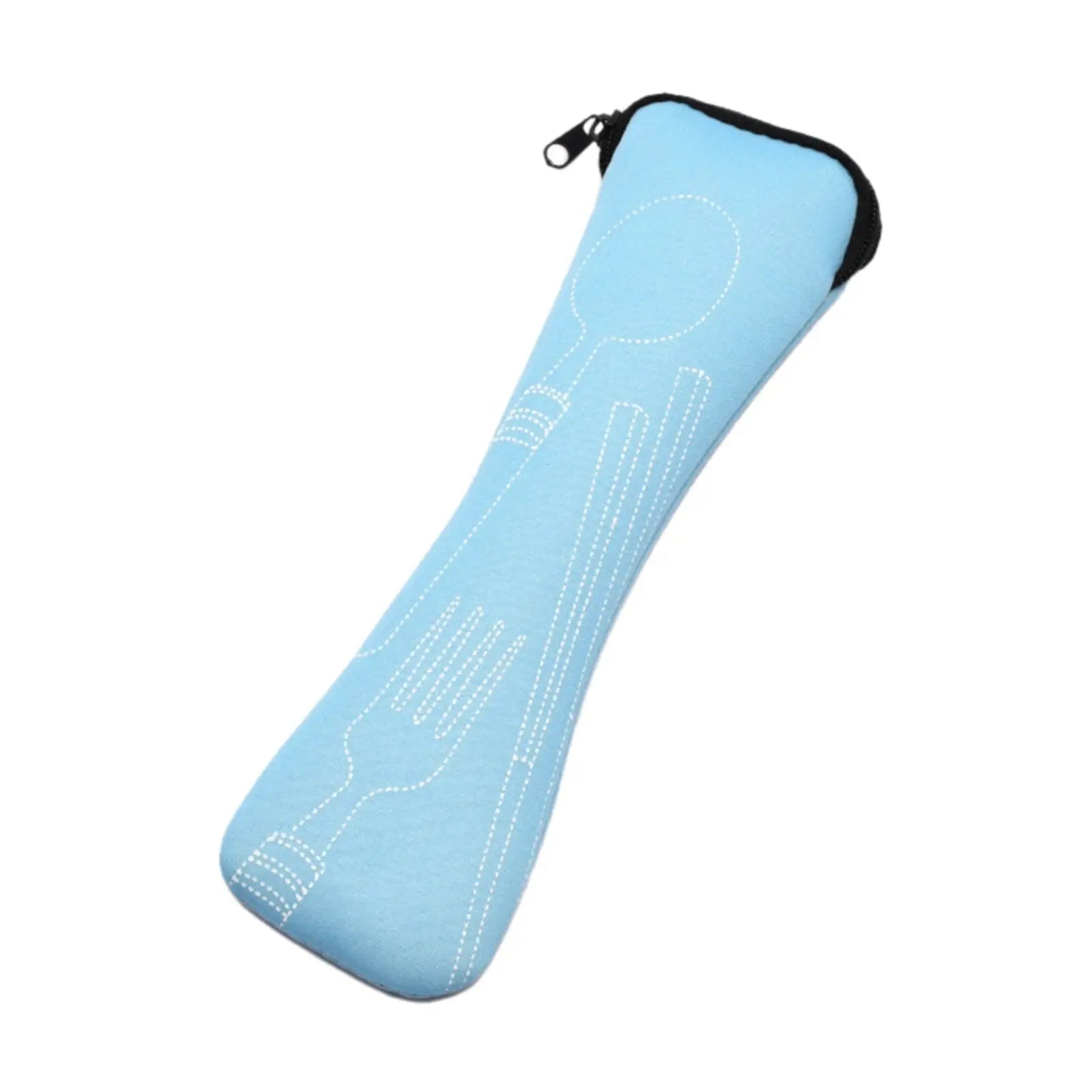 Face and Storage Bags Clearance! JWDX Portable Cutlery Storage Bag Blue, Zipper Tableware Bag Portable Wear Fabric Tableware Spoon Fork Storage Pouch(Not Included Tableware) Blue Wholesale Hub