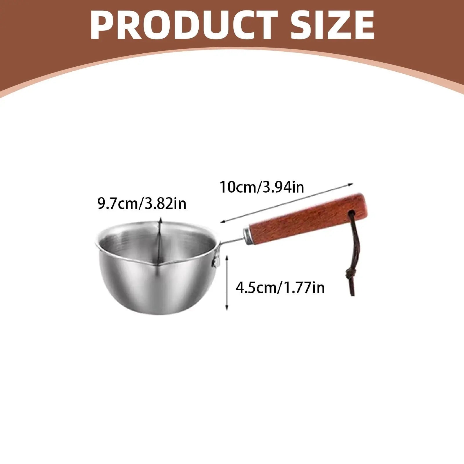 JWDX Cooking Utensils Clearance, Stainless Hot Oil Pot with Wooden Handle New Oil Pot Container for Kitchen Cooking Oil Strainer Pot A Wholesale Hub
