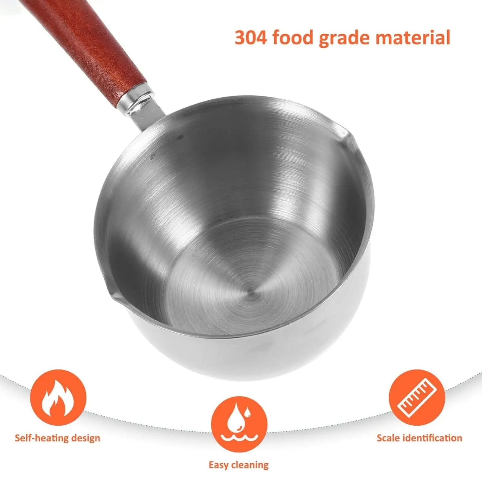 JWDX Cooking Utensils Clearance, Stainless Hot Oil Pot with Wooden Handle New Oil Pot Container for Kitchen Cooking Oil Strainer Pot A Wholesale Hub