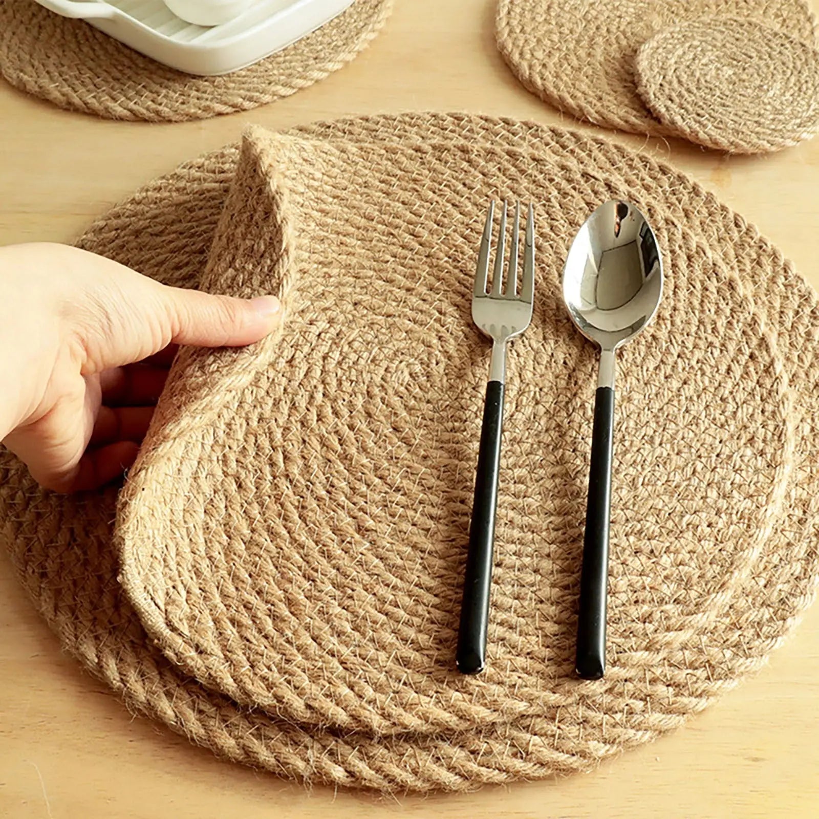 JWDX Placemat Clearance, Linen Insulation Mat Table Placemat Home Mugit Is Suitable for Hot Plates Pots and Pans E Wholesale Hub