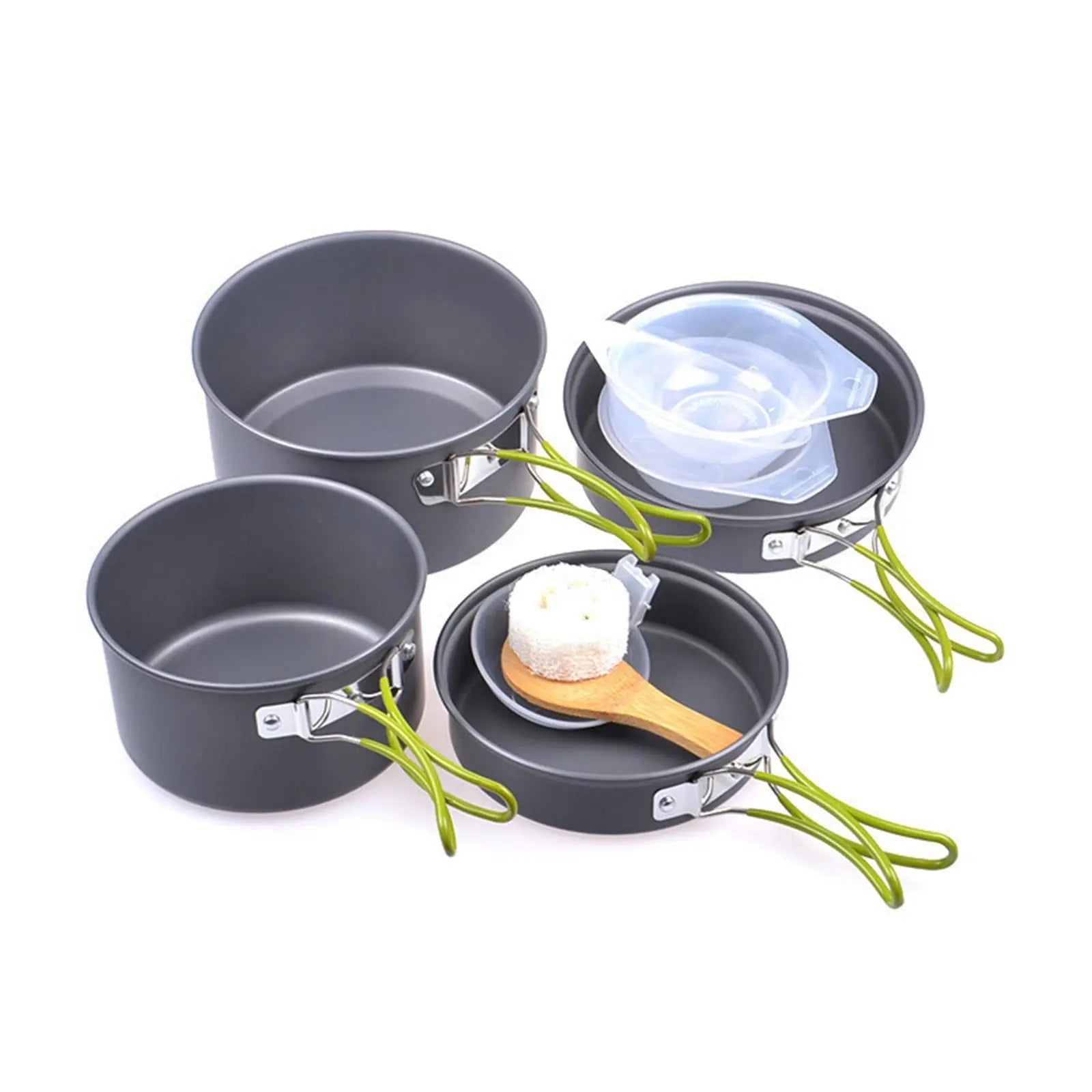 JWDX Cooking Utensils Clearance, Outdoor Camping Set Pot Cookware Picnic Pot Set Portable Alumina Heat Shielded Set Pot for 2 to 3 People As shown Wholesale Hub