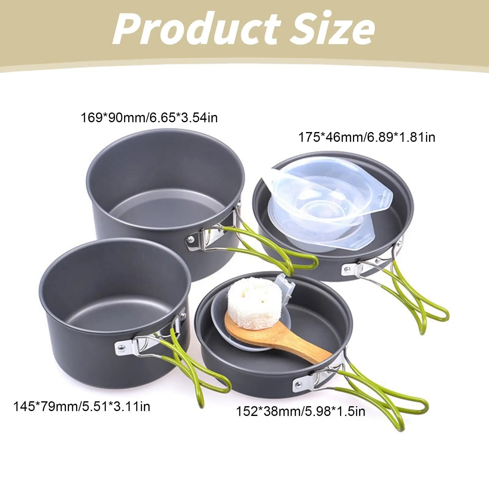 JWDX Cooking Utensils Clearance, Outdoor Camping Set Pot Cookware Picnic Pot Set Portable Alumina Heat Shielded Set Pot for 2 to 3 People As shown Wholesale Hub