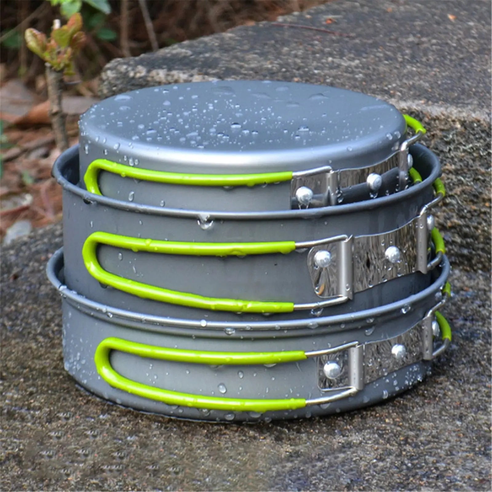 JWDX Cooking Utensils Clearance, Outdoor Camping Set Pot Cookware Picnic Pot Set Portable Alumina Heat Shielded Set Pot for 2 to 3 People As shown Wholesale Hub