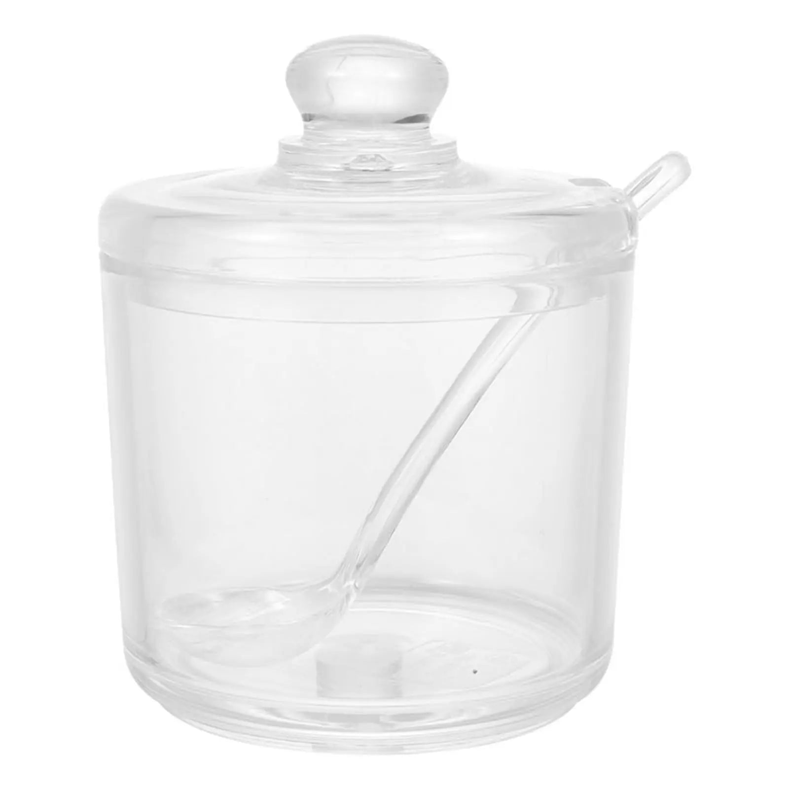JWDX Seasoning Box Clearance, Clear Glass Sugar Bowl Set with Lid and Spoon D Wholesale Hub