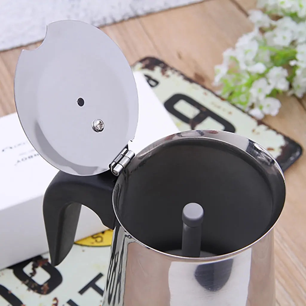 Clearance! Eguiwyn Coffee Maker (2 Cup Capacity) Stainless Steel Mocha Espresso Latte Percolator Stove Top Coffee Maker Pot Too 18.5x11 Silver Wholesale Hub
