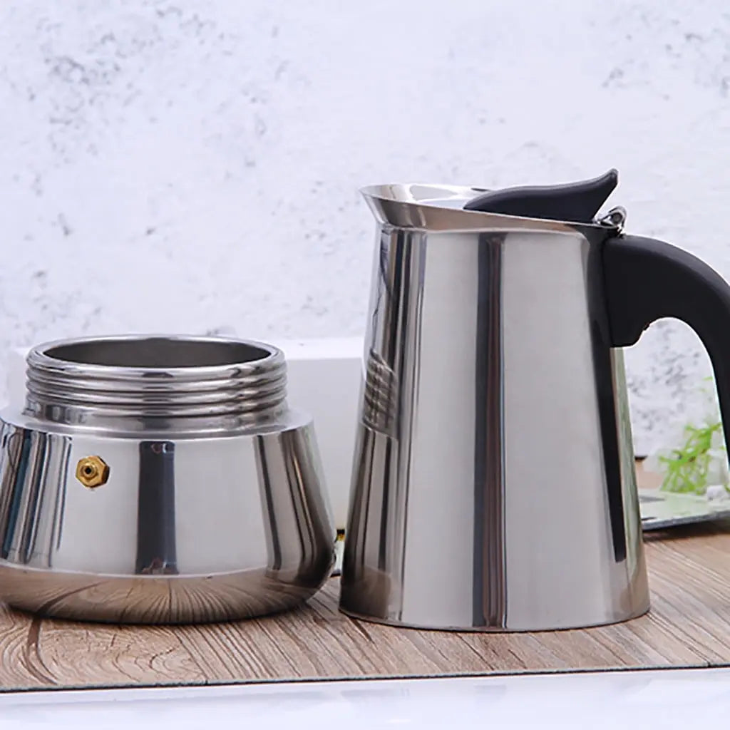 Clearance! Eguiwyn Coffee Maker (2 Cup Capacity) Stainless Steel Mocha Espresso Latte Percolator Stove Top Coffee Maker Pot Too 18.5x11 Silver Wholesale Hub