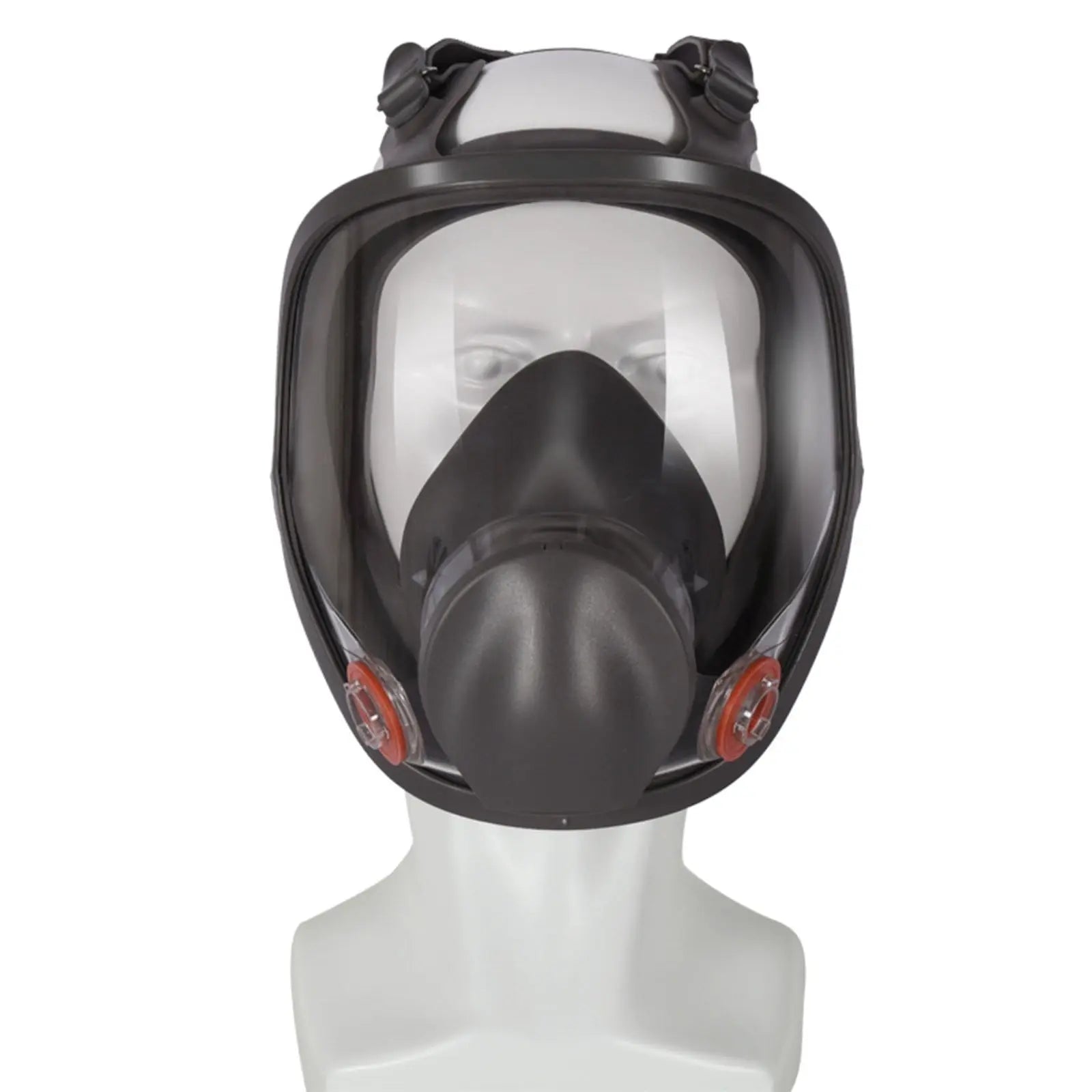 Large Field of View Dust Protection Gas Mask Jwdx Full Facepiece Reusable Respirator 6800 Niosh Large Lens Ansi High Impact Silicone Seal Four Point Harness Comfortable Fit Painting Dust L Brown Wholesale Hub