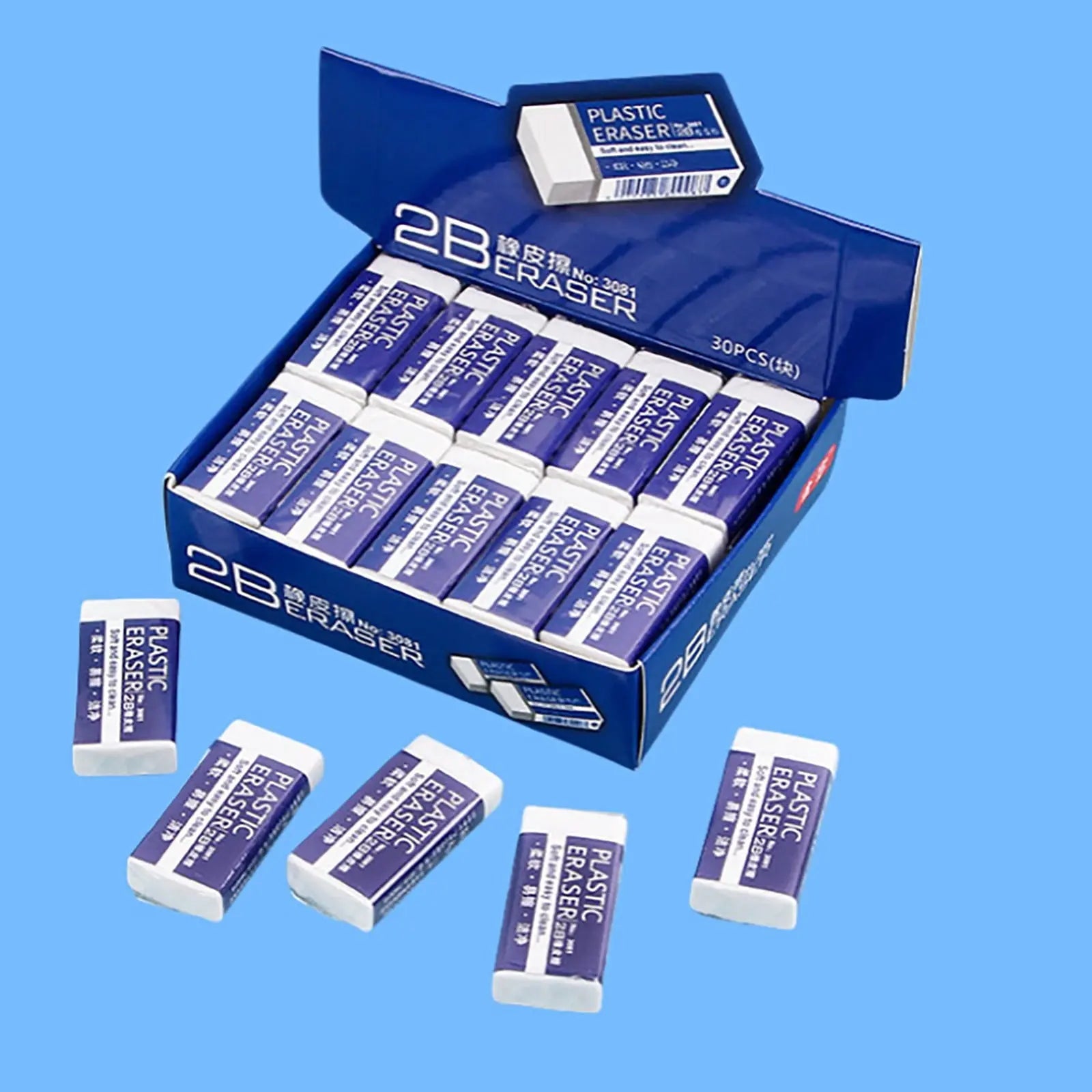 JWDX Hot Clearance! Stationery 2B Eraser stǔdənt Chǐ-ldrən Eraser Art Sketch Painting Pencil Eraser Learning Stationery, 5 Large Erasers + 5 Small Erasers Stationery 2B eraser L+S S*5+L*5 Wholesale Hub