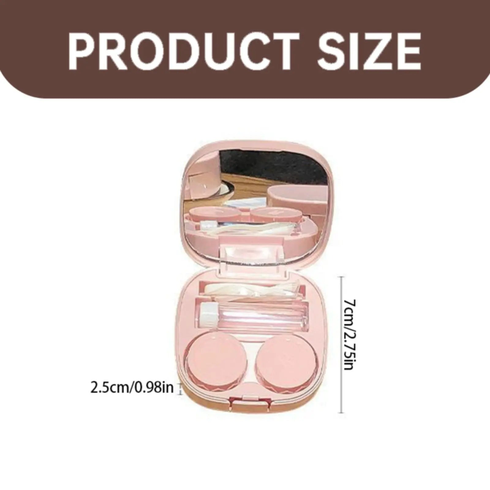 LGCASL, Case with Handmade Cute Contact Case with Tweezers Remover Tool Solution Bottle for Travel Outdoor Home Dormitory and Daily Use, Contact Lens Storage Box Yellow contact lens storage box White Wholesale Hub