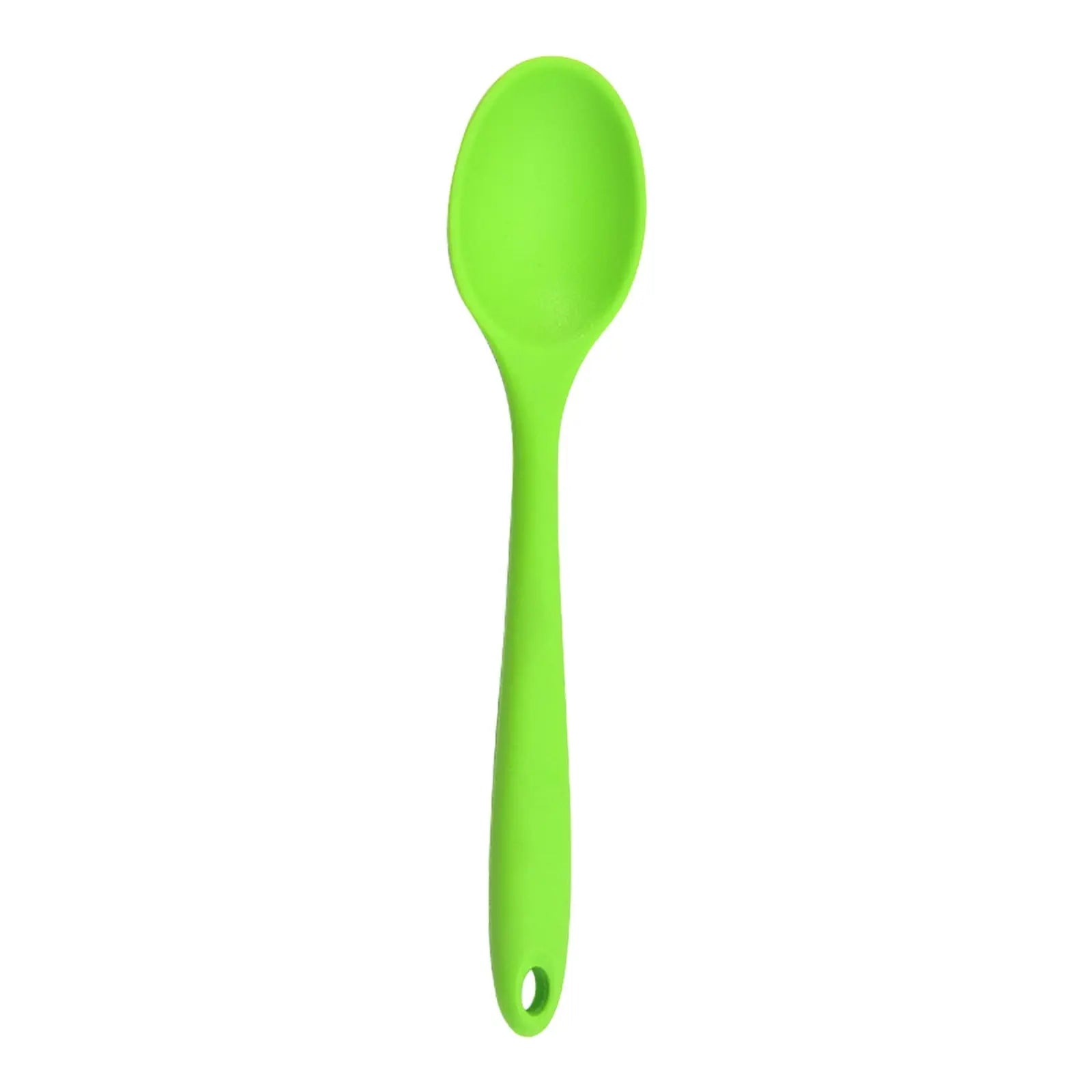 JWDX Tableware Clearance! Food Grade High Temperature Silicone Small Spoon Dense Mixing Spoon Auxiliary Food Spoon Students and Children Feeding Spoon Eating Spoon, Include 1*Spoon Green Wholesale Hub