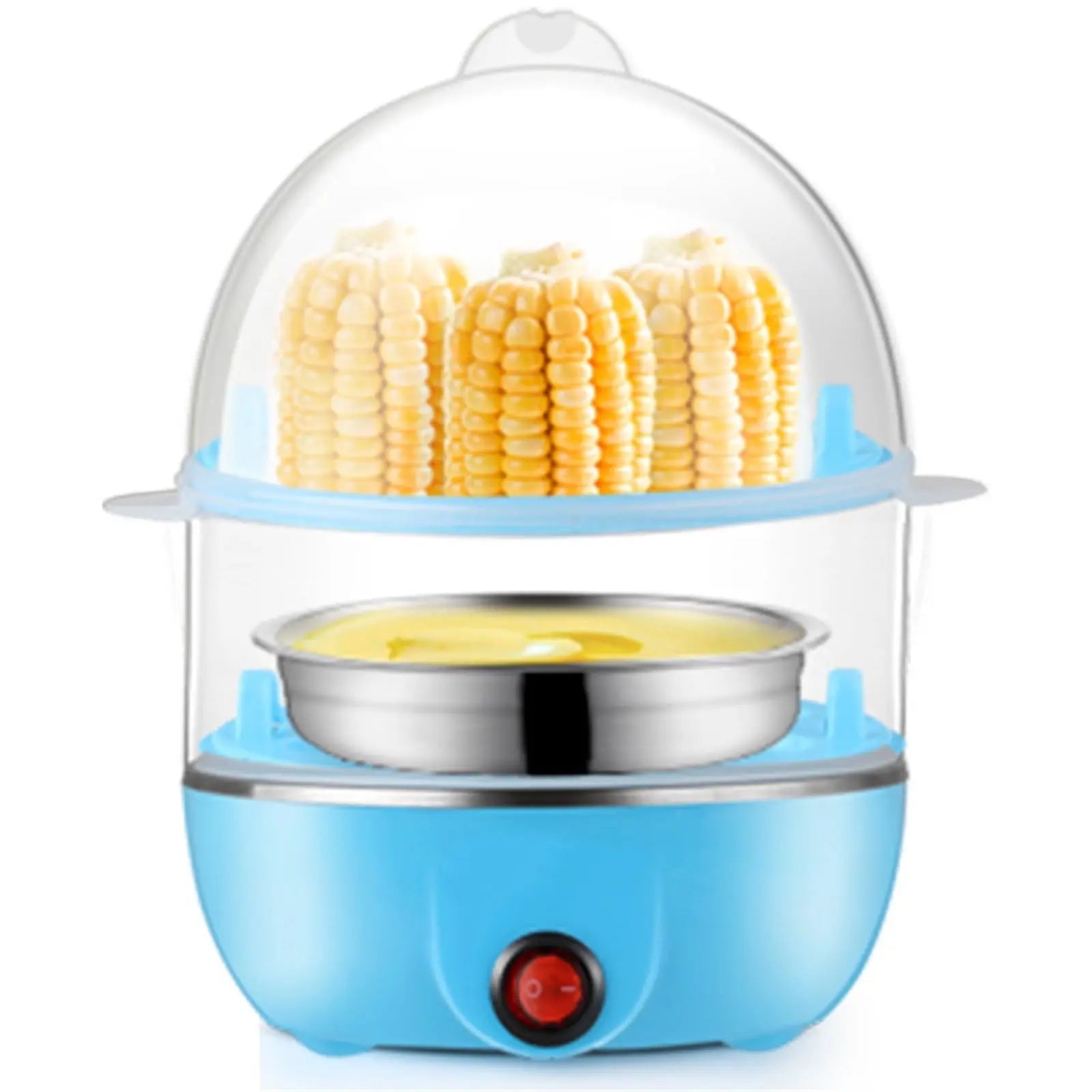 JWDX Egg Steamer Clearance! Eggs Cooker Double Breakfast Machine Stainless Steel Multi Function Steamer, Cooking Molds Promotion Include 1*Egg Steamer Blue Wholesale Hub
