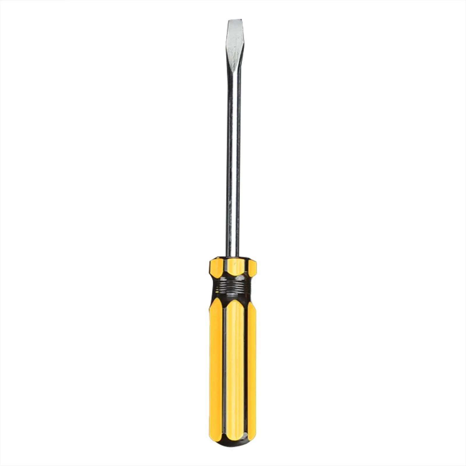 Eewia Screwdriver Clearance! Pvc Handle Screwdriver Metric Single Use Carbon Steel Cross Flat Head Screwdriver B, Hardware Tools Pvc Handle Driver Metric Single Use Steel Flathead Screwdriver black and bright yellow Wholesale Hub