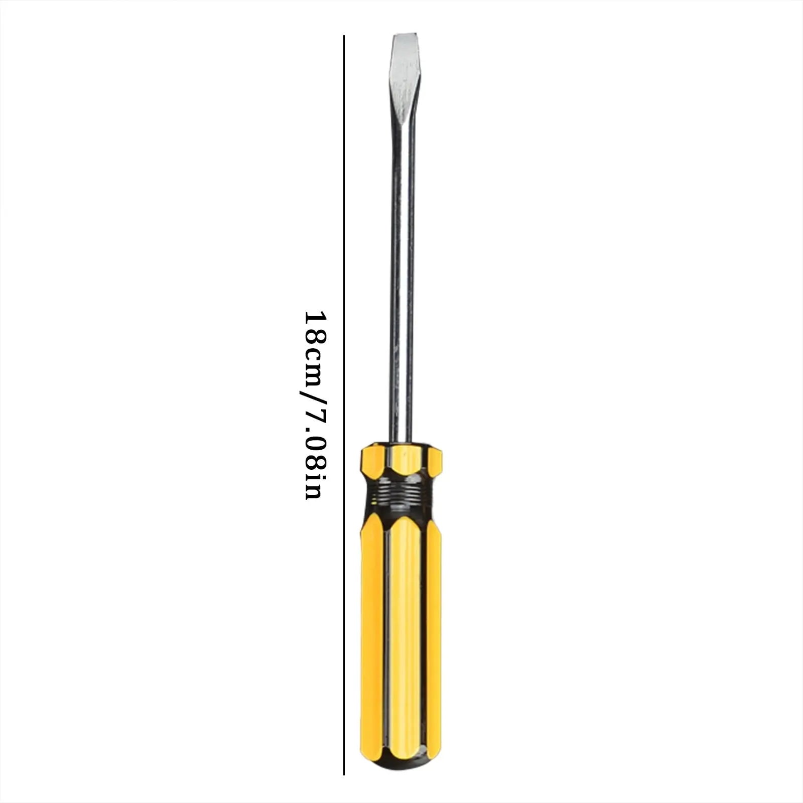 Eewia Screwdriver Clearance! Pvc Handle Screwdriver Metric Single Use Carbon Steel Cross Flat Head Screwdriver B, Hardware Tools Pvc Handle Driver Metric Single Use Steel Flathead Screwdriver black and bright yellow Wholesale Hub