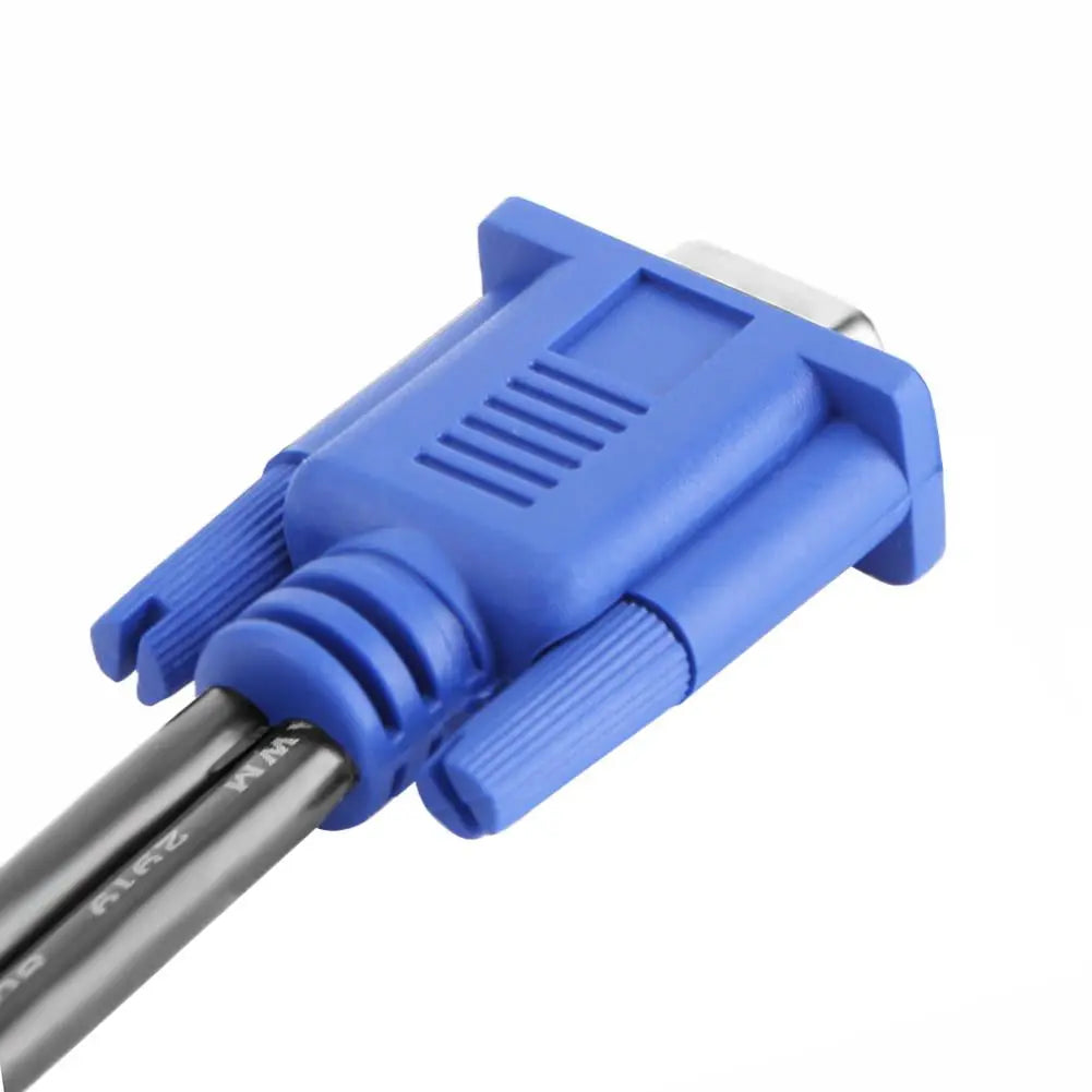 PLGEBR Dual 2 Monitor VGA Male to Female Cable, Blue Wholesale Hub