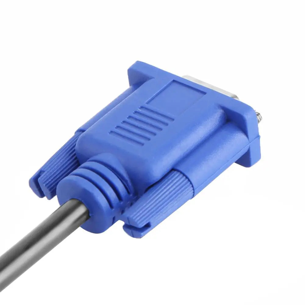 PLGEBR Dual 2 Monitor VGA Male to Female Cable, Blue Wholesale Hub