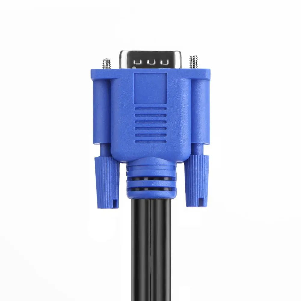 PLGEBR Dual 2 Monitor VGA Male to Female Cable, Blue Wholesale Hub