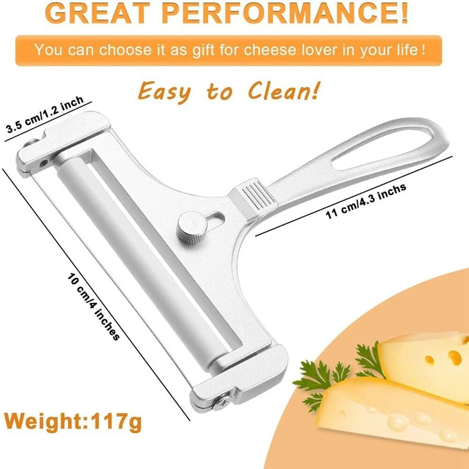 PLGEBR Home Decor Cutter Wire Stainless Steel Cheese Grater Peeler Cheese Slicers Kitchen Gadgets As Shown Wholesale Hub