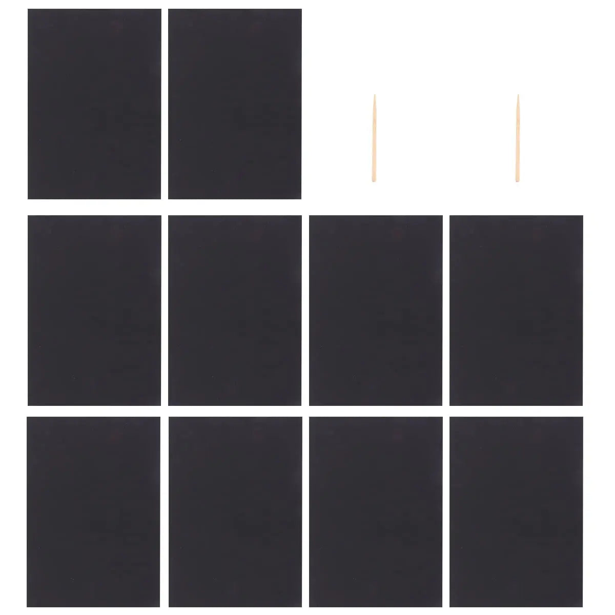 Ortofally 2 Pack of 10pcs Scratch Paper Scratching Drawing Paper Black Scratch Crafts Notes Boards Scratch Supplies 30X21cm Black Wholesale Hub