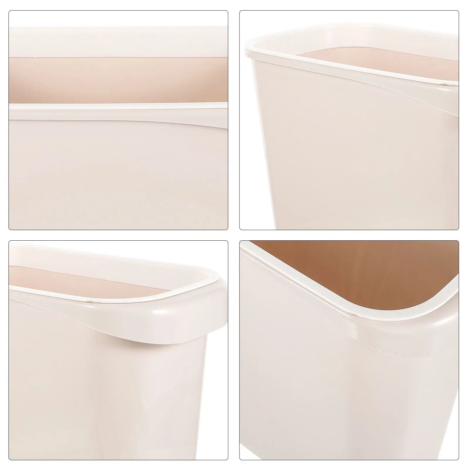 Worgeous White Plastic Trash Can for Home Use Made of Material Great for Small Spaces 13 x 8 0 inches Wholesale Hub