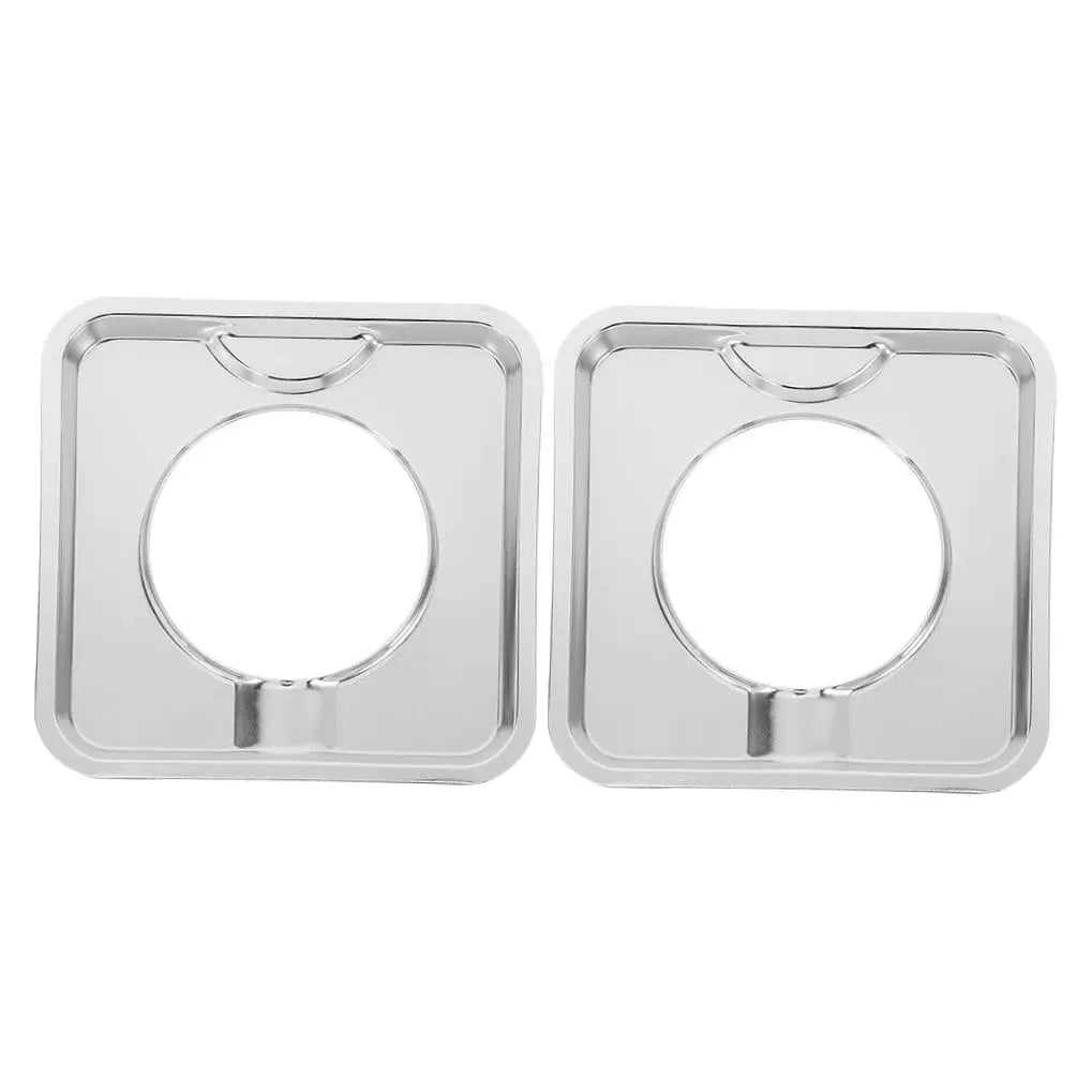 SWETRACE Heavy Duty Square Gas Range Pans 2Pcs Stainless Steel Drip Catching for Cookers Wholesale Hub