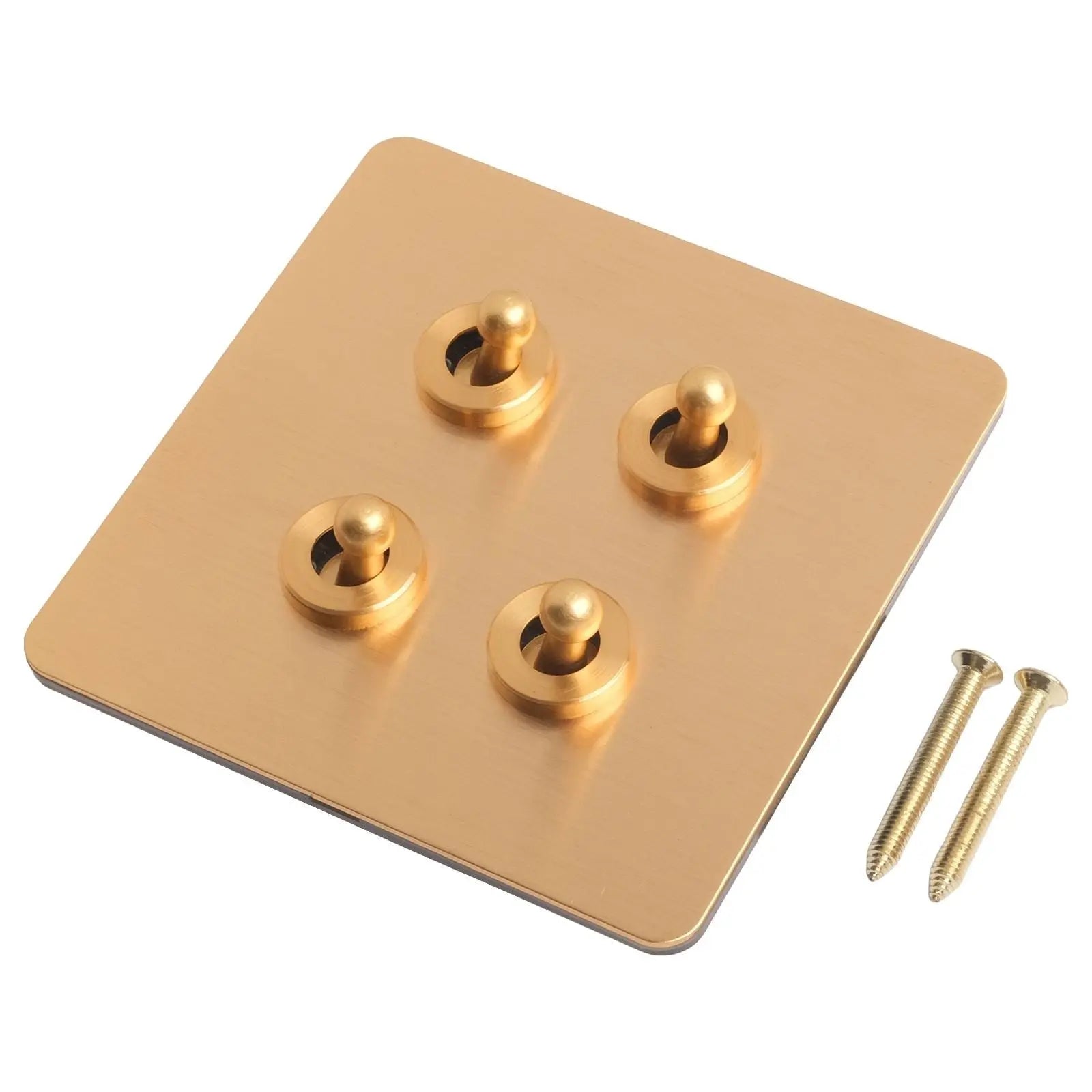 Toggle Light Rocker Switch 1/2 Way Retro Brass Plate Lever 86 Type Toggle Switch 1 Gang Smile Home 4 Gang Wholesale Hub