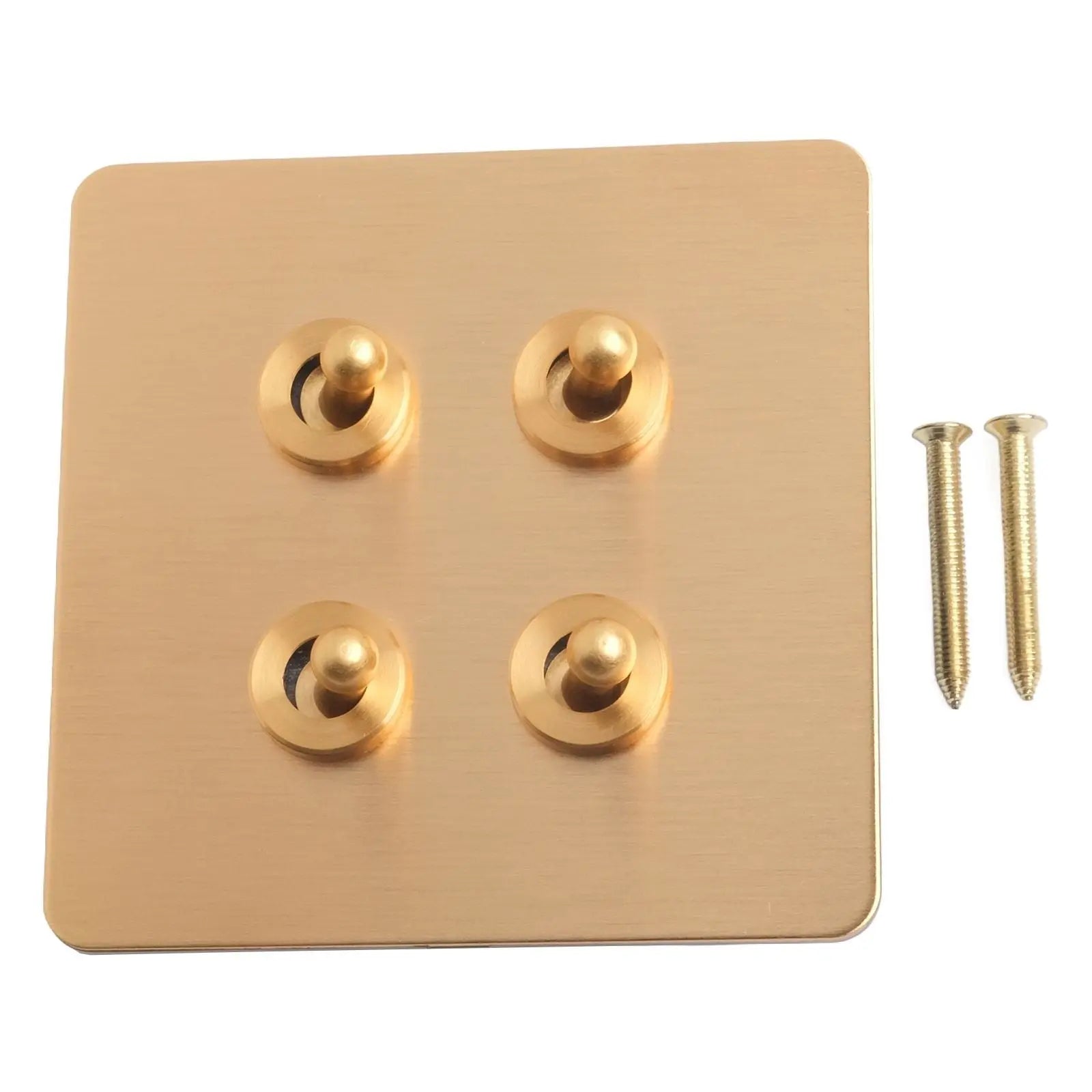 Toggle Light Rocker Switch 1/2 Way Retro Brass Plate Lever 86 Type Toggle Switch 1 Gang Smile Home 4 Gang Wholesale Hub