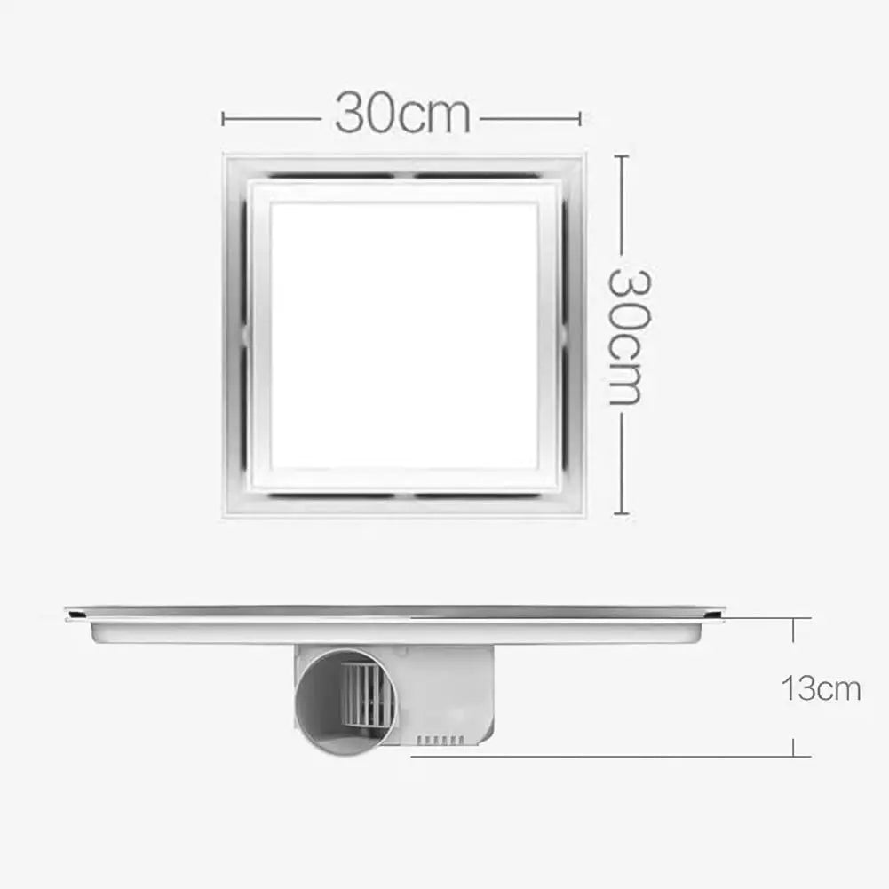 Powerful Bathroom Exhaust Fan With Led Lights 30*30Cm Exhaust Fan White Abs Smile Home Wholesale Hub