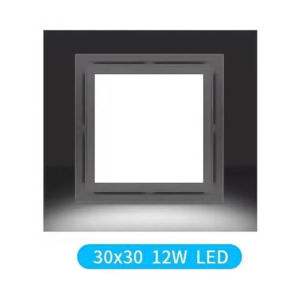 Powerful Bathroom Exhaust Fan With Led Lights 30*30Cm Exhaust Fan White Abs Smile Home Wholesale Hub