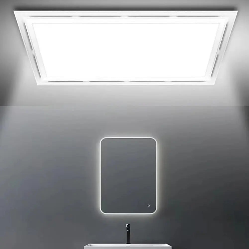 Powerful Bathroom Exhaust Fan With Led Lights 30*30Cm Exhaust Fan White Abs Smile Home Wholesale Hub
