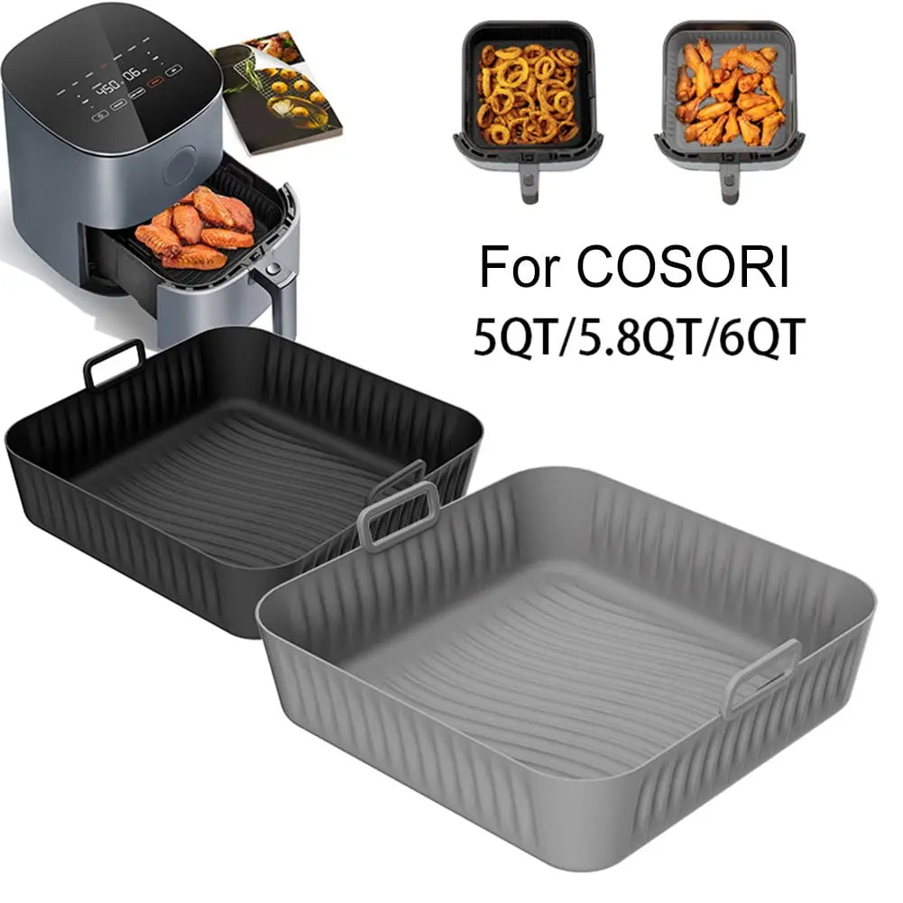 Easily Washable Silicone Liner Designed Specifically for Cosori Air Fryers gray Wholesale Hub