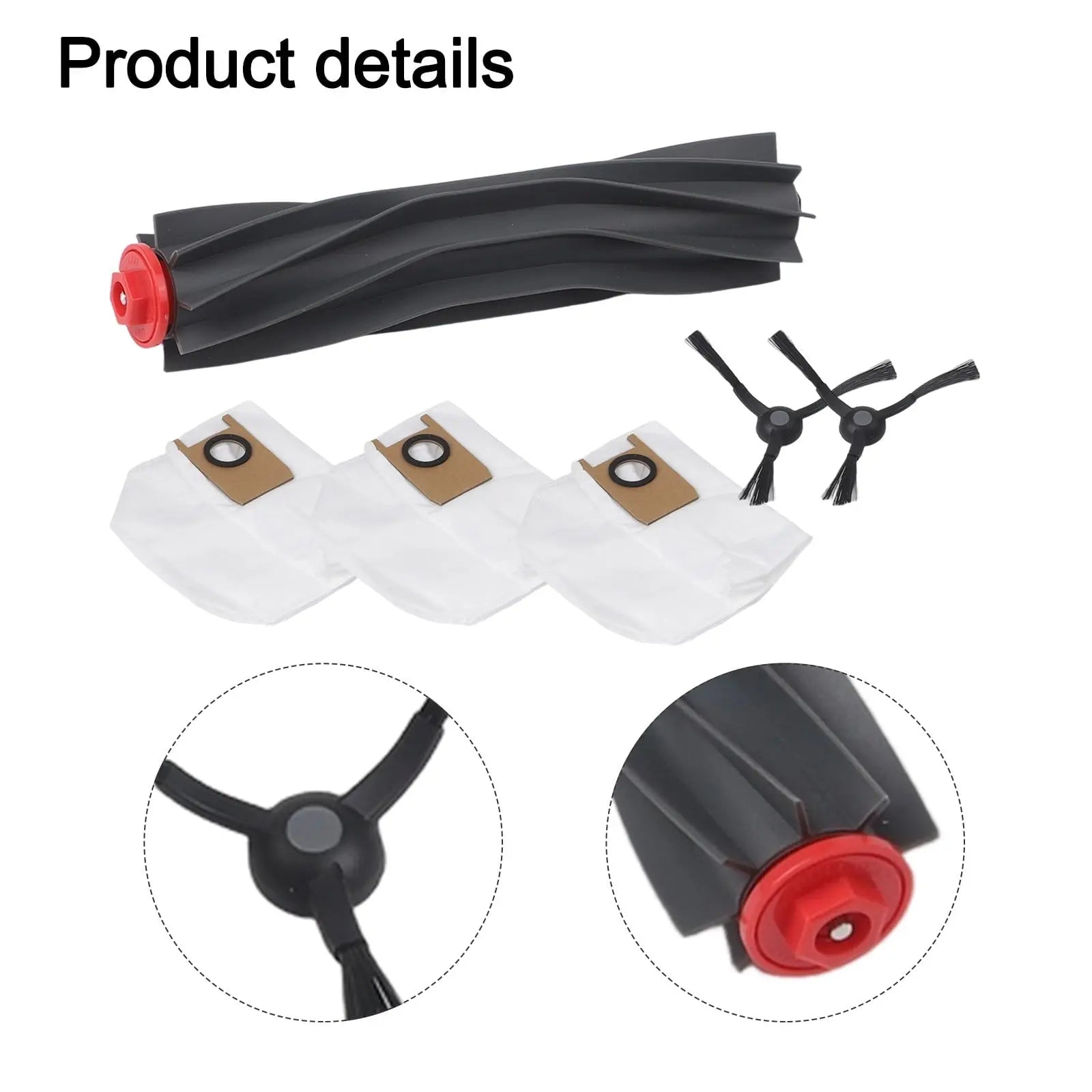 1 Set Main Roller Side Brush Dust Bags Kit Improving Air Quality For Eufy 3-in-1 E20 Robot Vacuum Cleaner Part Accessories Wholesale Hub