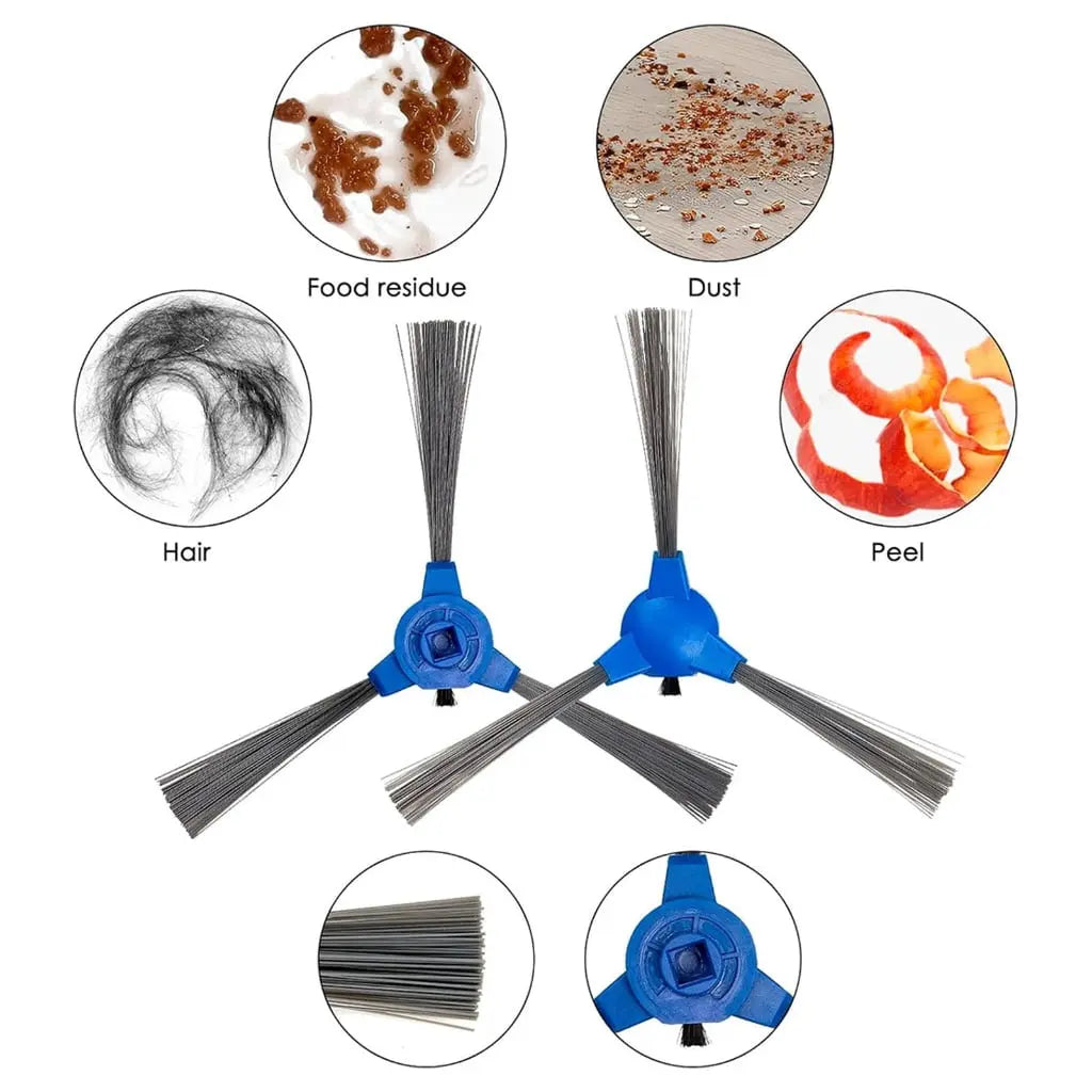 BQBQERT 10 Pack Replacement Side Brushes Tool Easy Installation Sweeper Part Suitable for 11S 30C Robot Vacuum Wholesale Hub
