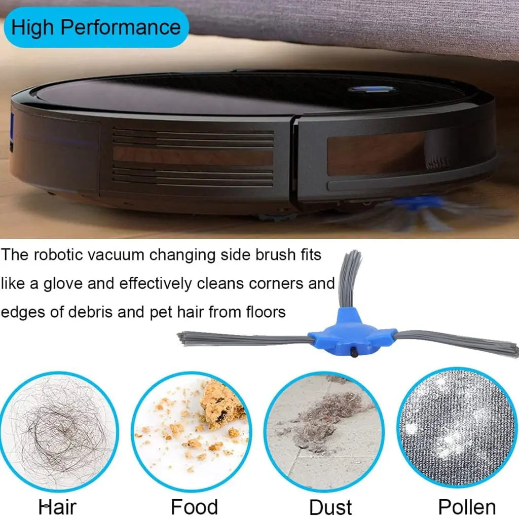 BQBQERT 10 Pack Replacement Side Brushes Tool Easy Installation Sweeper Part Suitable for 11S 30C Robot Vacuum Wholesale Hub