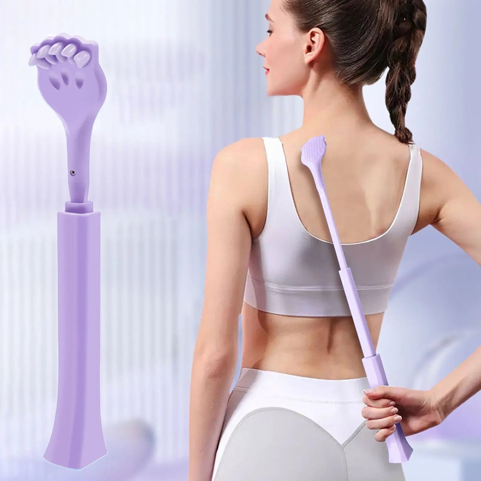 Portable Extendable Telescopic Back Scratchers Cat Claw, Do Not Want People Itching and Scratching, Multifunctional Scratching and Itching Artifact, Scratch Back Telescopic Purple Wholesale Hub