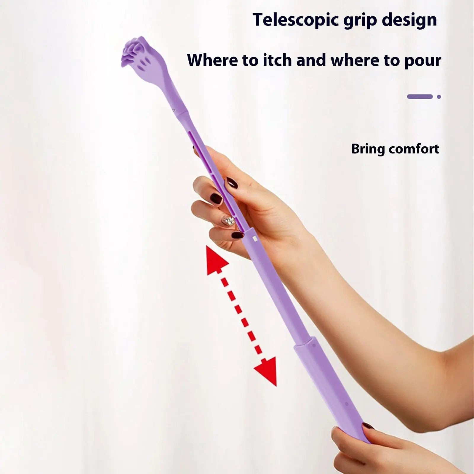 Portable Extendable Telescopic Back Scratchers Cat Claw, Do Not Want People Itching and Scratching, Multifunctional Scratching and Itching Artifact, Scratch Back Telescopic Purple Wholesale Hub