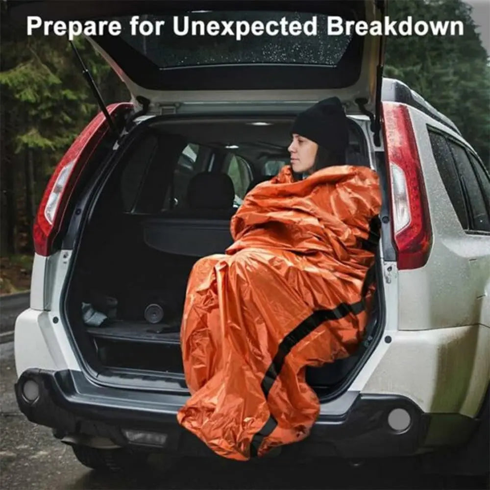 Emergency Sleeping Bag, Waterproof Emergency Sleeping Bags for Survival, 84X36in Sleeping Bag ,Pocket Size Survival Blanket, 3/4/5 PCS Thermal Bivy Sack for Outdoor Camping, Hiking 3PCS Wholesale Hub