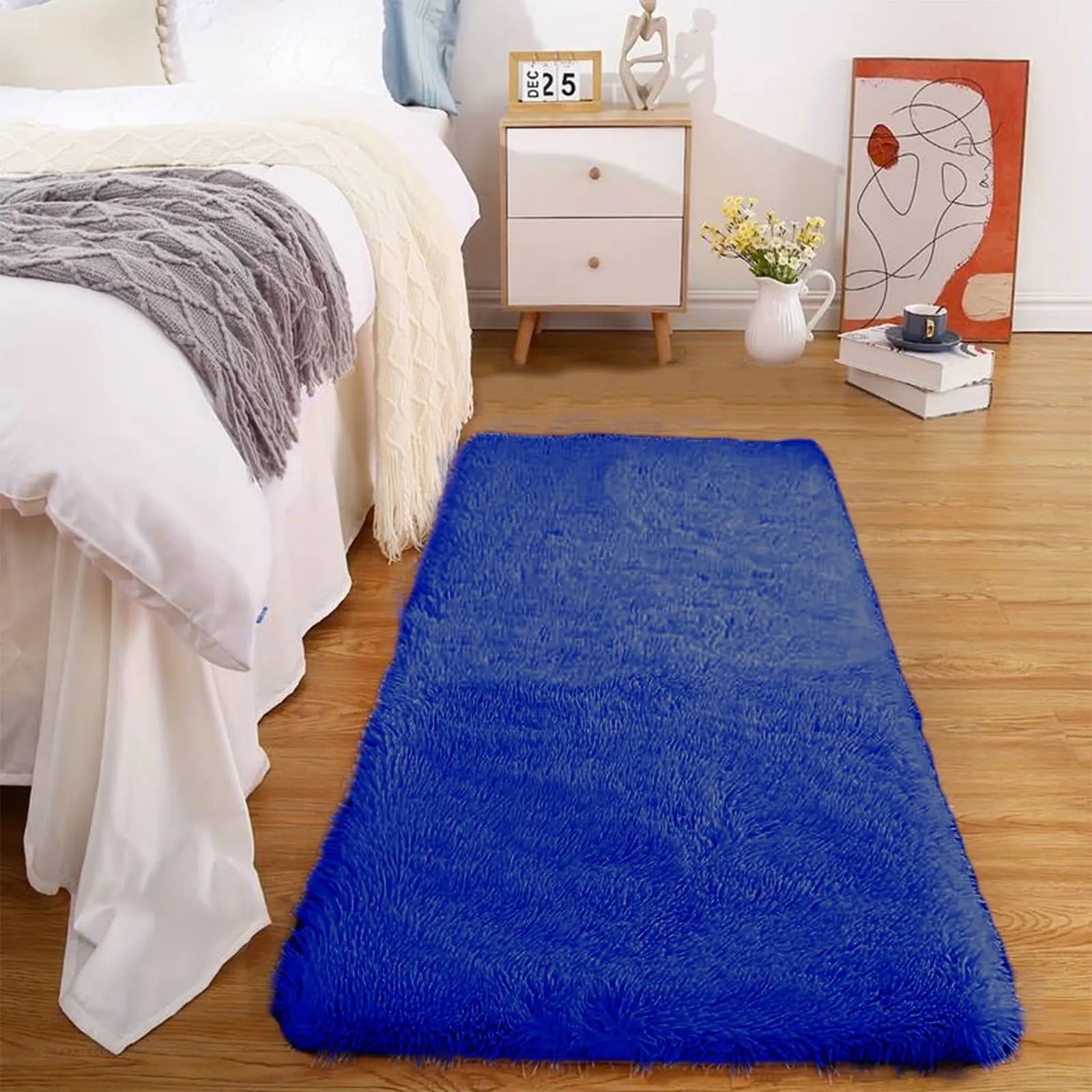 Washable Runner Rug for Bedroom Living Room Rug - 40 x 15.7 Inch Bath Mats Red Soft Fluffy Hallway Runner Rug, Non-Slip Indoor Carpet for Kitchen Laundary Room Decor Entryway Bathroom Blue Wholesale Hub