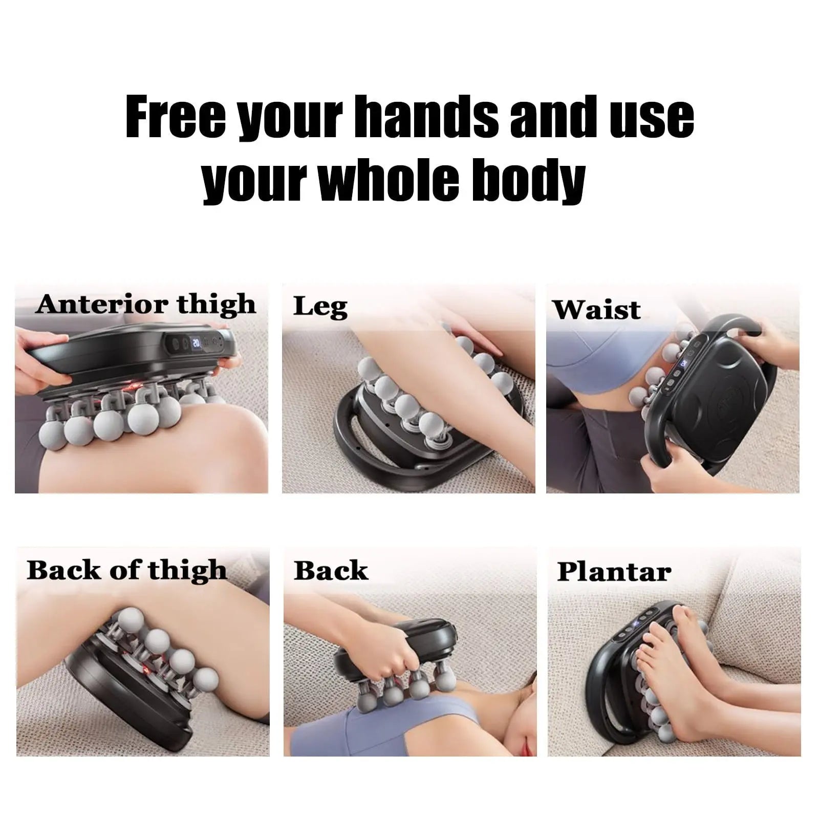 16-Head Rechargeable Muscle Fascia Gun with LCD Display - 9 Modes, 20 Adjustable Speeds, for Muscle Pain Relief, Back, Legs, Neck, and Body,Gift for Men and Women - 11 x 7.48 x 3.94 inches Wholesale Hub