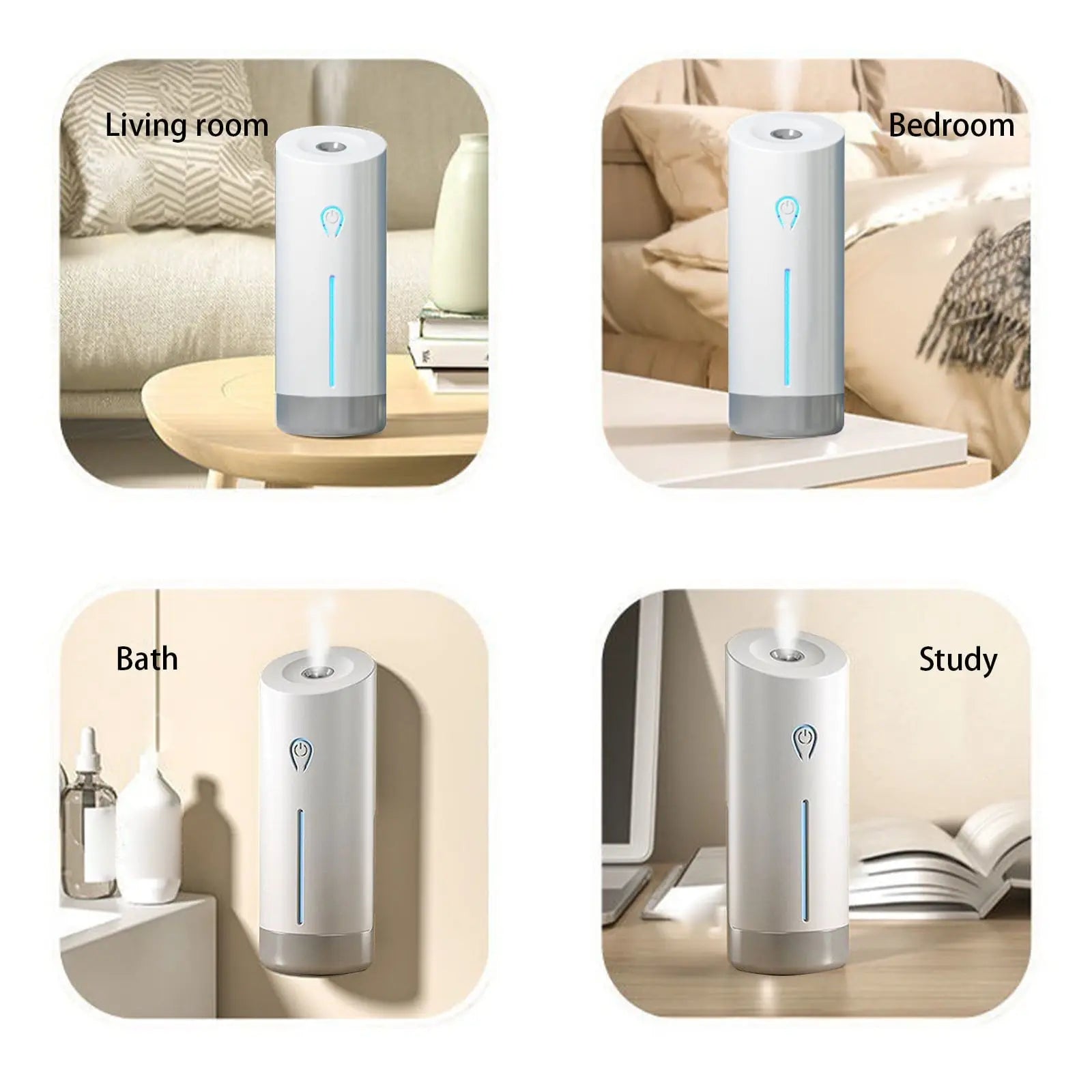 Automatic Air Freshener Diffuser for Large Rooms - 50ml Capacity with Adjustable Timer - USB-Powered Scent Machine for Home/Office - Quiet Operation & LED Display White Wholesale Hub