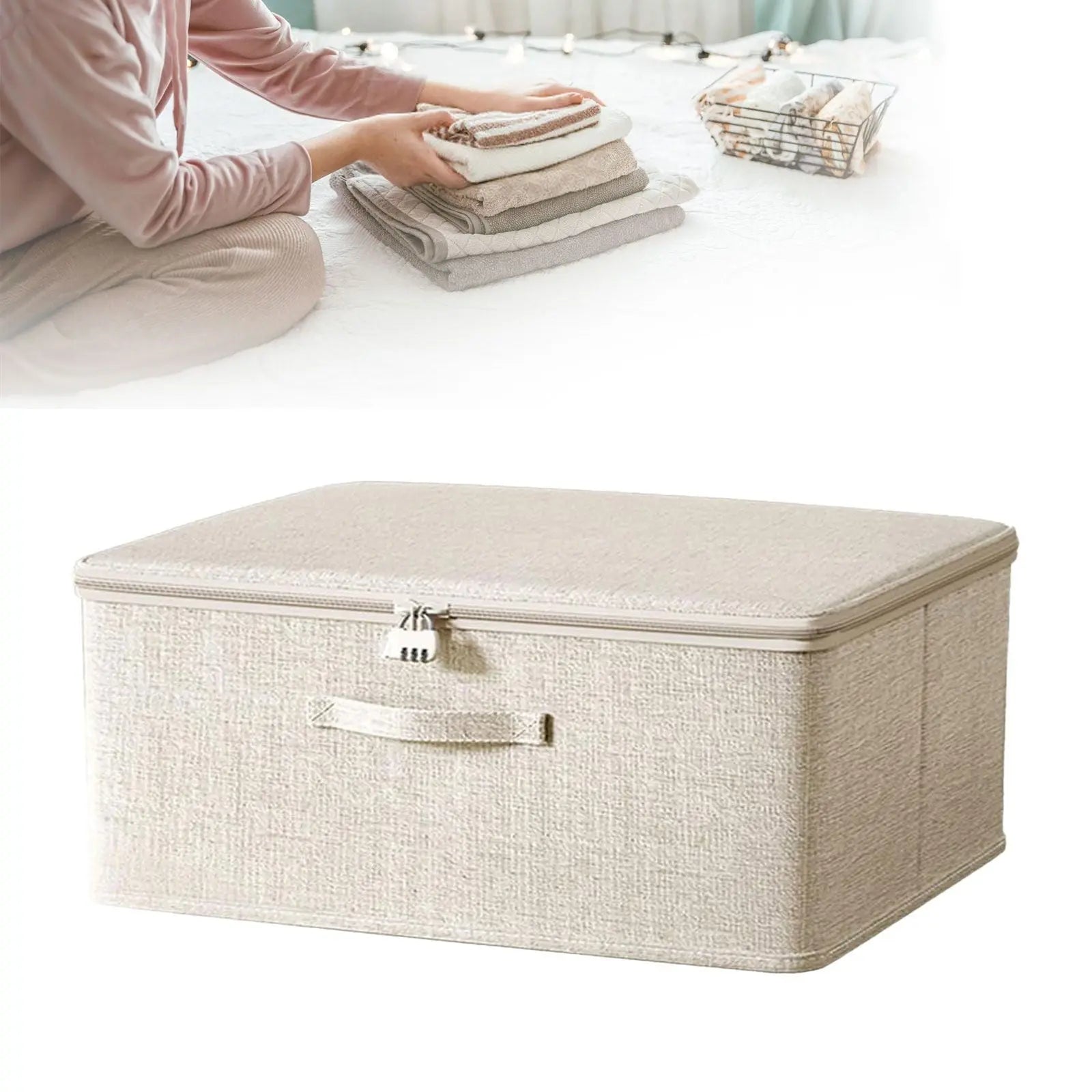 Lockable Adult Toy Bag Storage Organizer Toy Bag Storage Bins Case with Zipper Lid for Women and Men Clothes Container,(Multisize) 15" x 10" x 6.3" B Wholesale Hub