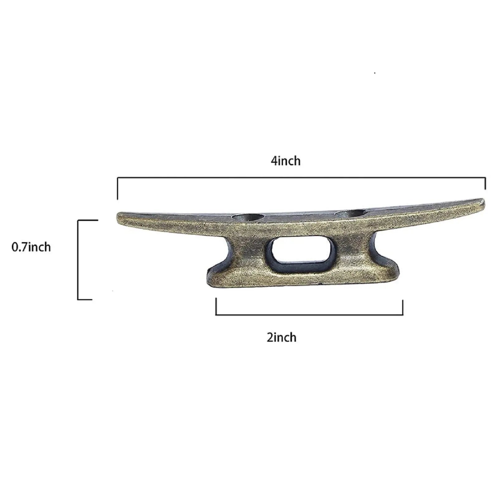 Boat Dock Cleats Rope Cleat Marine Cleats Iron Boat Cleats with Hardware ldeal for Deck,Nautical Decor,Cleats for Boat Dock,Boat Tie Down Cleats 4 PCS, 2x4x0.7 2" x 4" x 0.7" Bronze Wholesale Hub