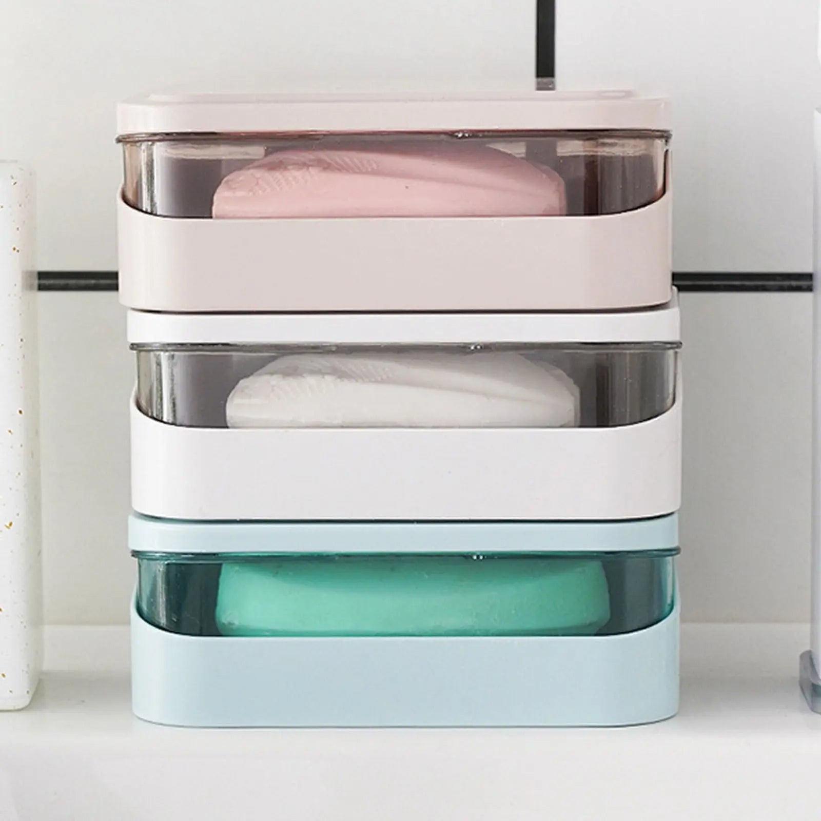 Bar Soap Holder Dish 1 Pack for Shower, Travel Soap Case with Lid for Gym, Camping Essentials, Travel Size Toiletries, Portable, Leakproof 4.72" x 3.14" x 1.77" Pink/1 Pcs Wholesale Hub