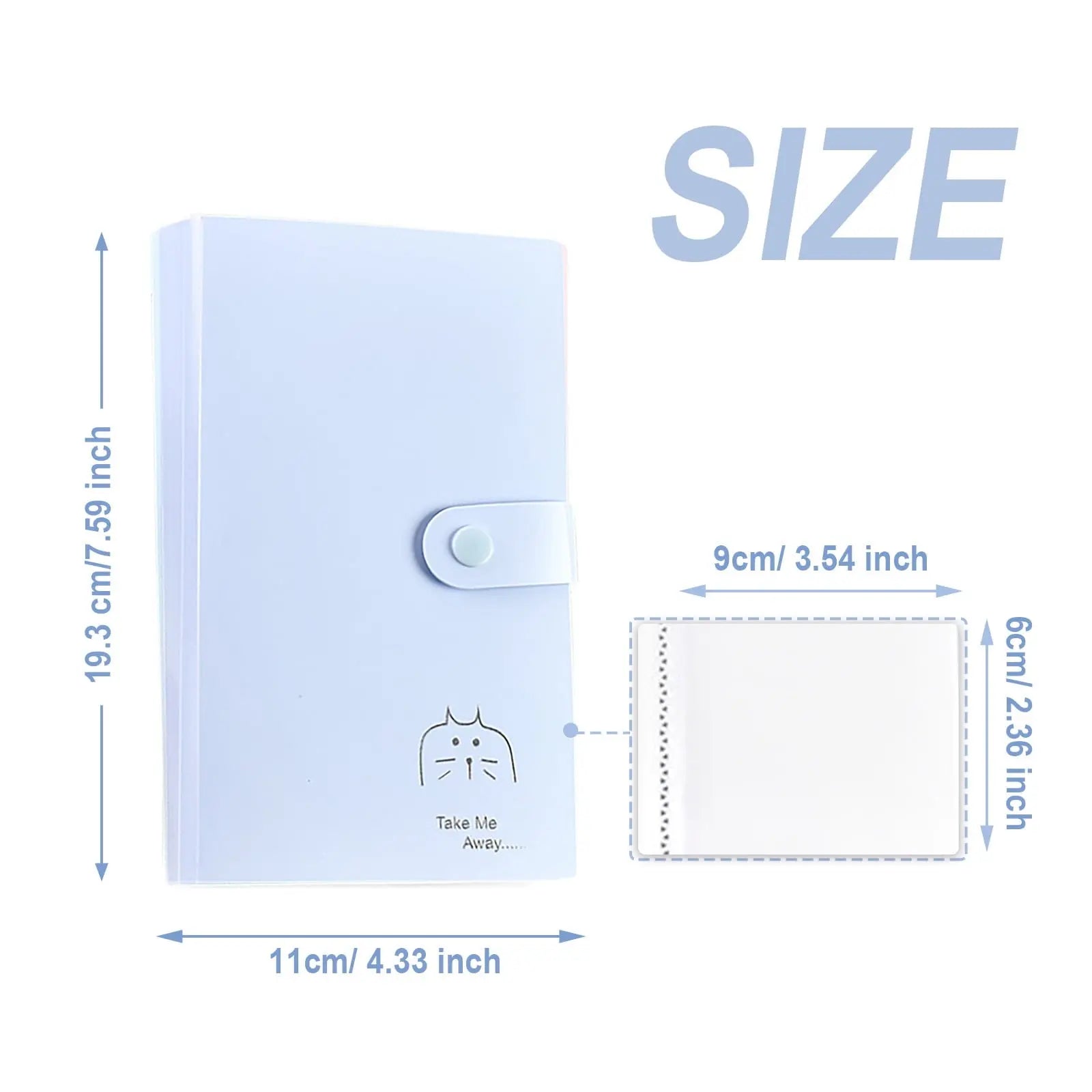 1 Pcs PP Professional Business Card Holder Organizer Book,Portable Business Card Binder- 120 Card Capacity Premium PP Folder with hard Cover, Name Card Credit Cards Binder for Men/Women(cat) cat Wholesale Hub