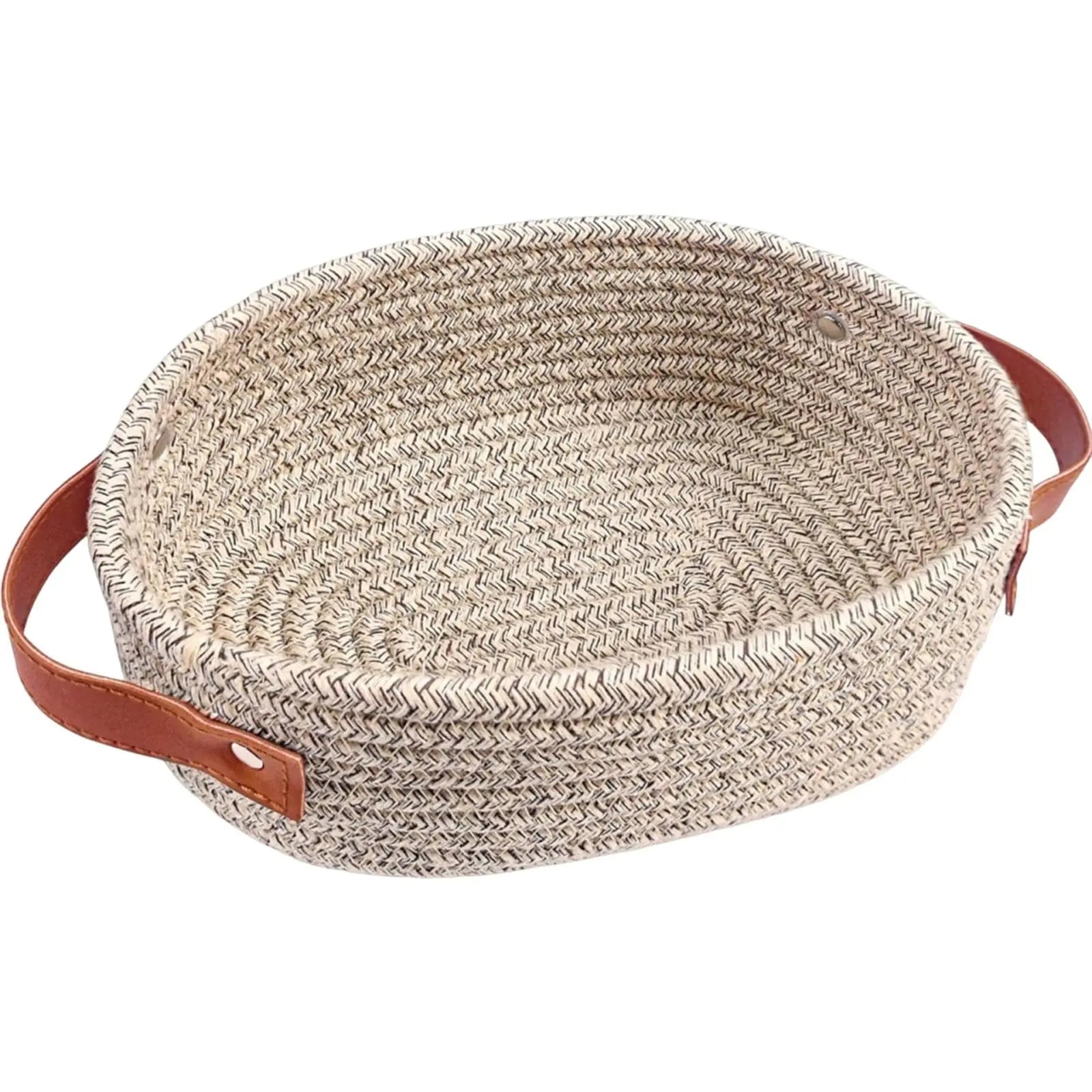 Small Cat Ears Toy Organizer, Woven Cotton Rope Basket, Decorative Nursery Bins & Boxes Gift Basket Empty for Pet Toy Storage, 1 Pcs, 7.8x3.93 13" x 5.9" x 4.0" Khaki Wholesale Hub