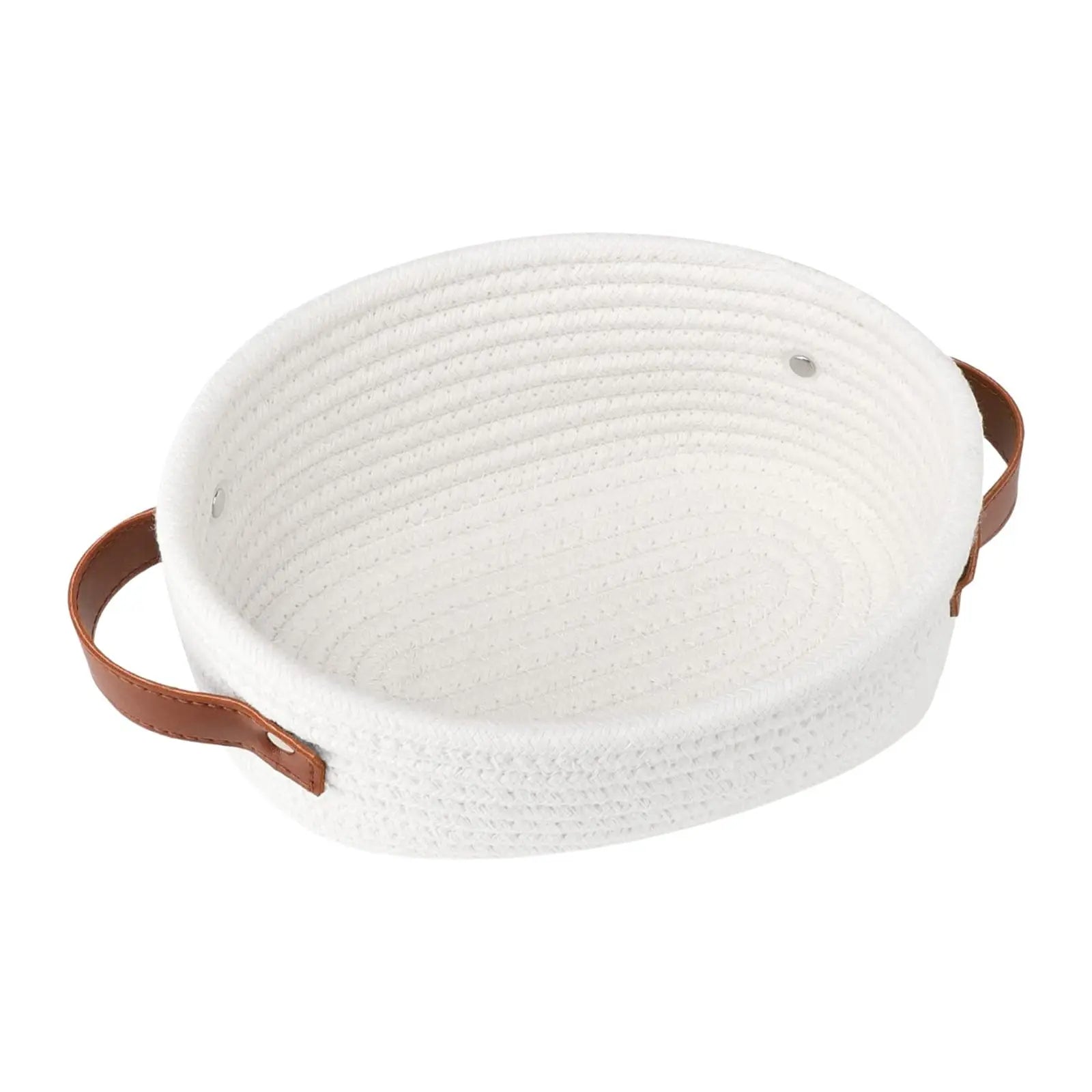 Small Cat Ears Toy Organizer, Woven Cotton Rope Basket, Decorative Nursery Bins & Boxes Gift Basket Empty for Pet Toy Storage, 1 Pcs, 7.8x3.93 13" x 5.9" x 4.0" White Wholesale Hub
