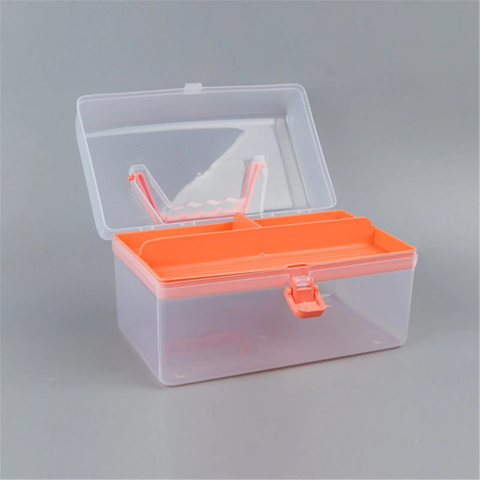 Home Box and Travel Storage Box, Plastic Kit Case Container Empty, Box with Lock Lid & Handle, Emergency Organizer for Family and Traveling, 9.1x4.7x3.7 8.54" x 4.84" x 5.0" Grey Wholesale Hub