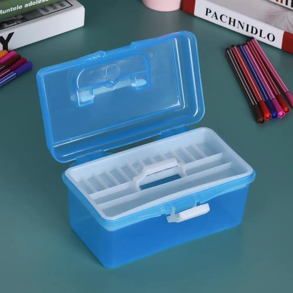 Home Box and Travel Storage Box, Plastic Kit Case Container Empty, Box with Lock Lid & Handle, Emergency Organizer for Family and Traveling, 9.1x4.7x3.7 7.87" x 4.72" x 4.13" Purple Wholesale Hub