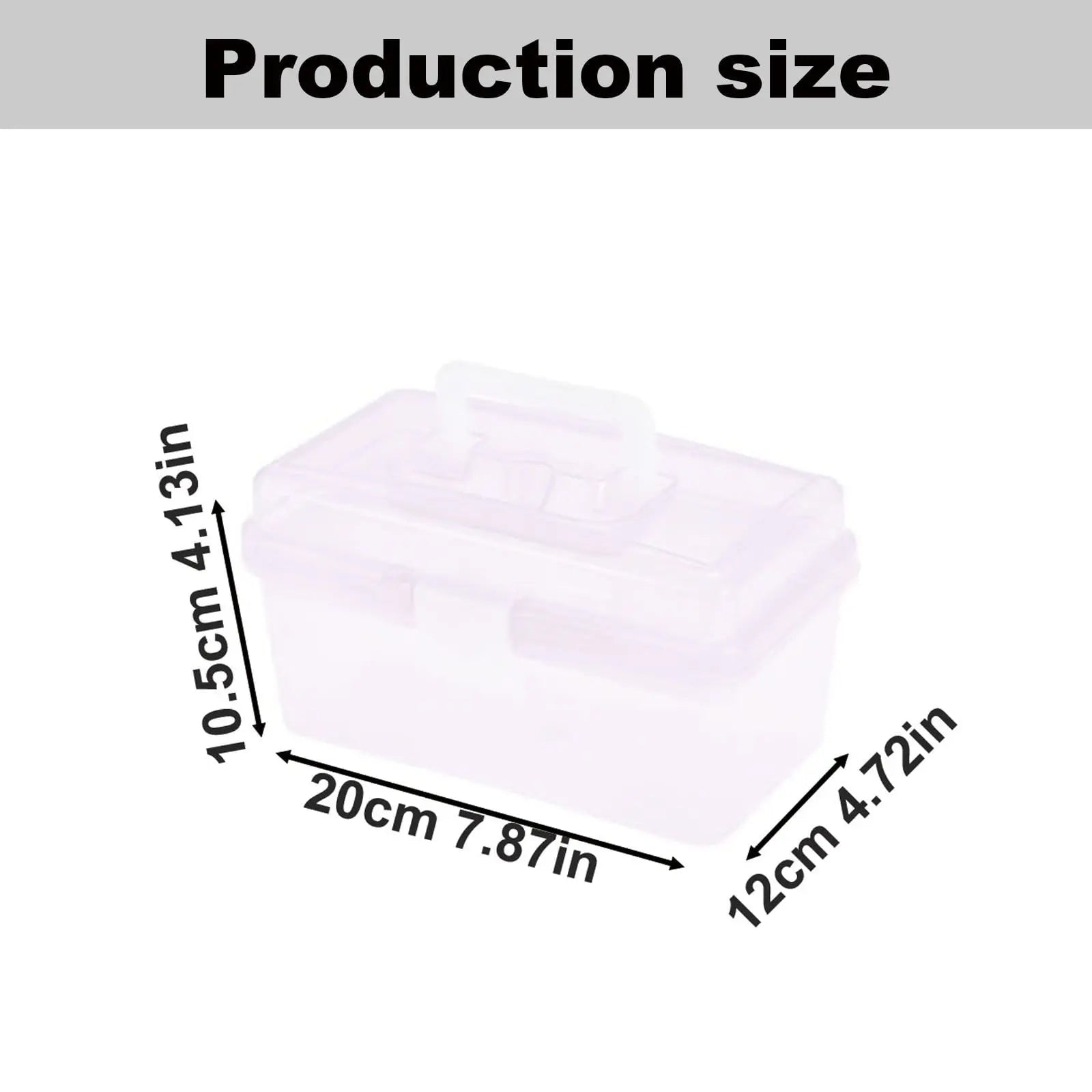 Home Box and Travel Storage Box, Plastic Kit Case Container Empty, Box with Lock Lid & Handle, Emergency Organizer for Family and Traveling, 9.1x4.7x3.7 7.87" x 4.72" x 4.13" White Wholesale Hub