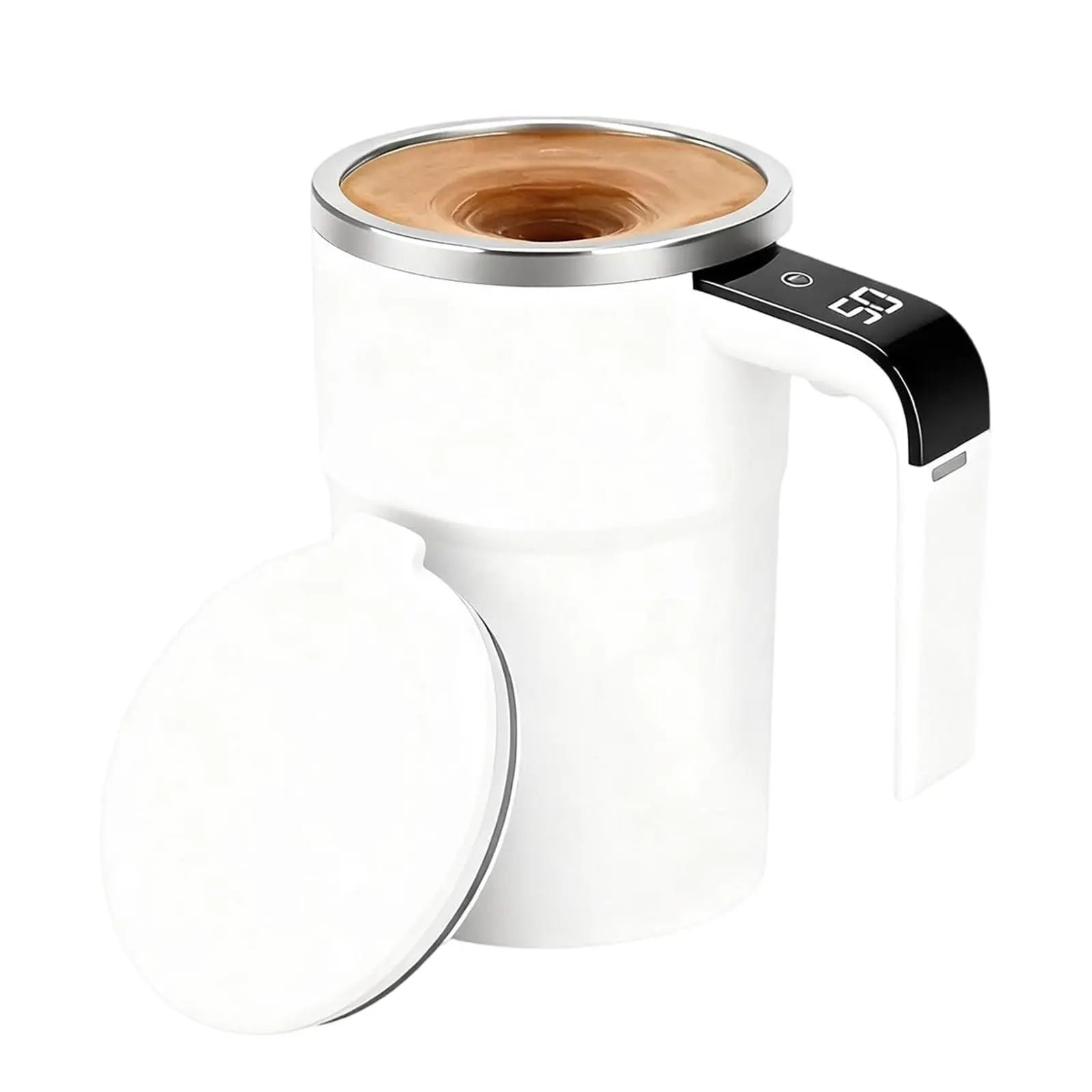 Self-Stirring Magnetic Coffee Mug with Temperature Display,Automatic Mixing for Coffee Tea and Shakes,Food Grade 304 Stainless Steel Liner,Smart LCD Screen for Real-Time Heat Monitoring A Wholesale Hub